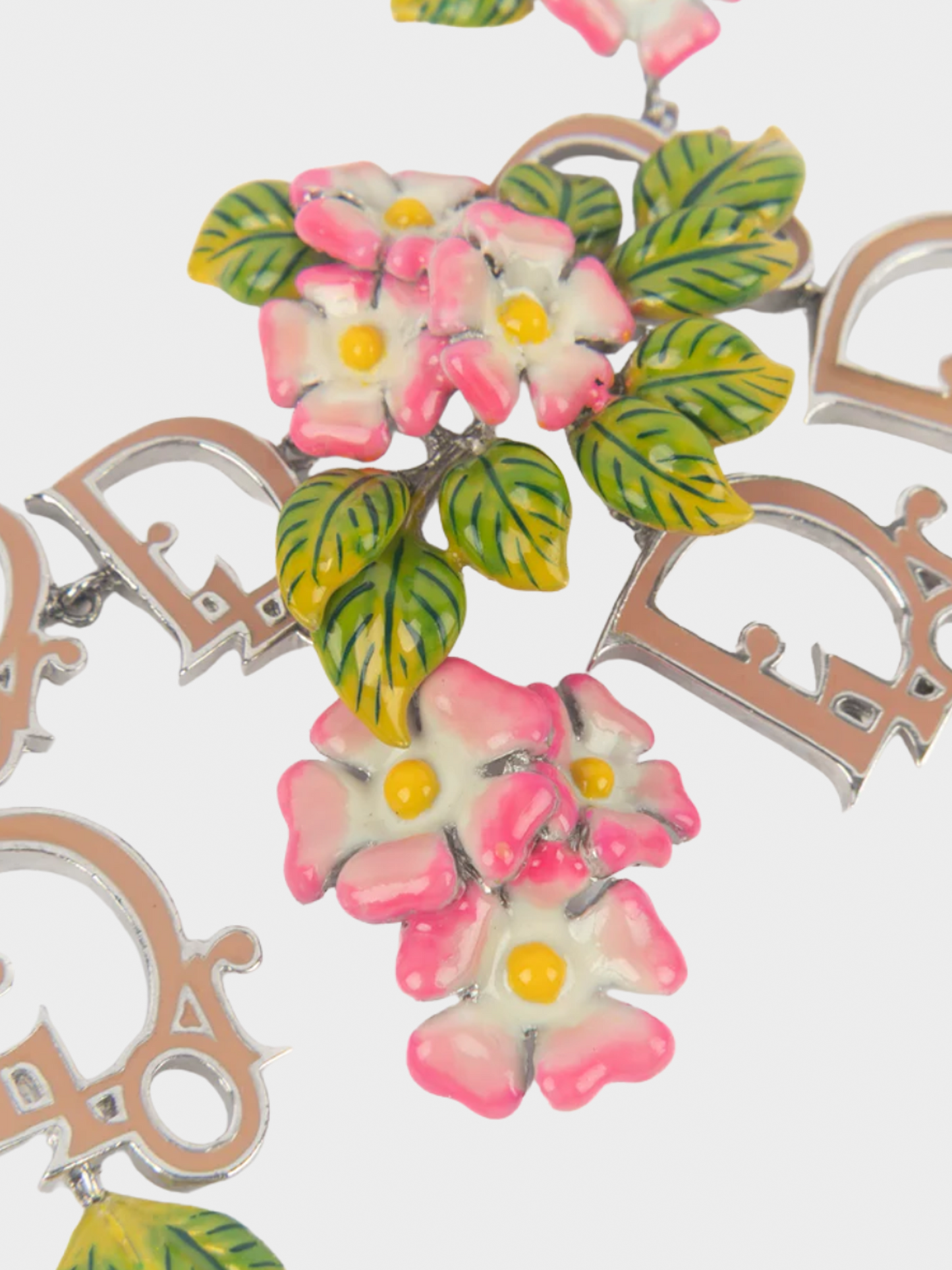 Christian Dior 2000s Enameled Floral Necklace