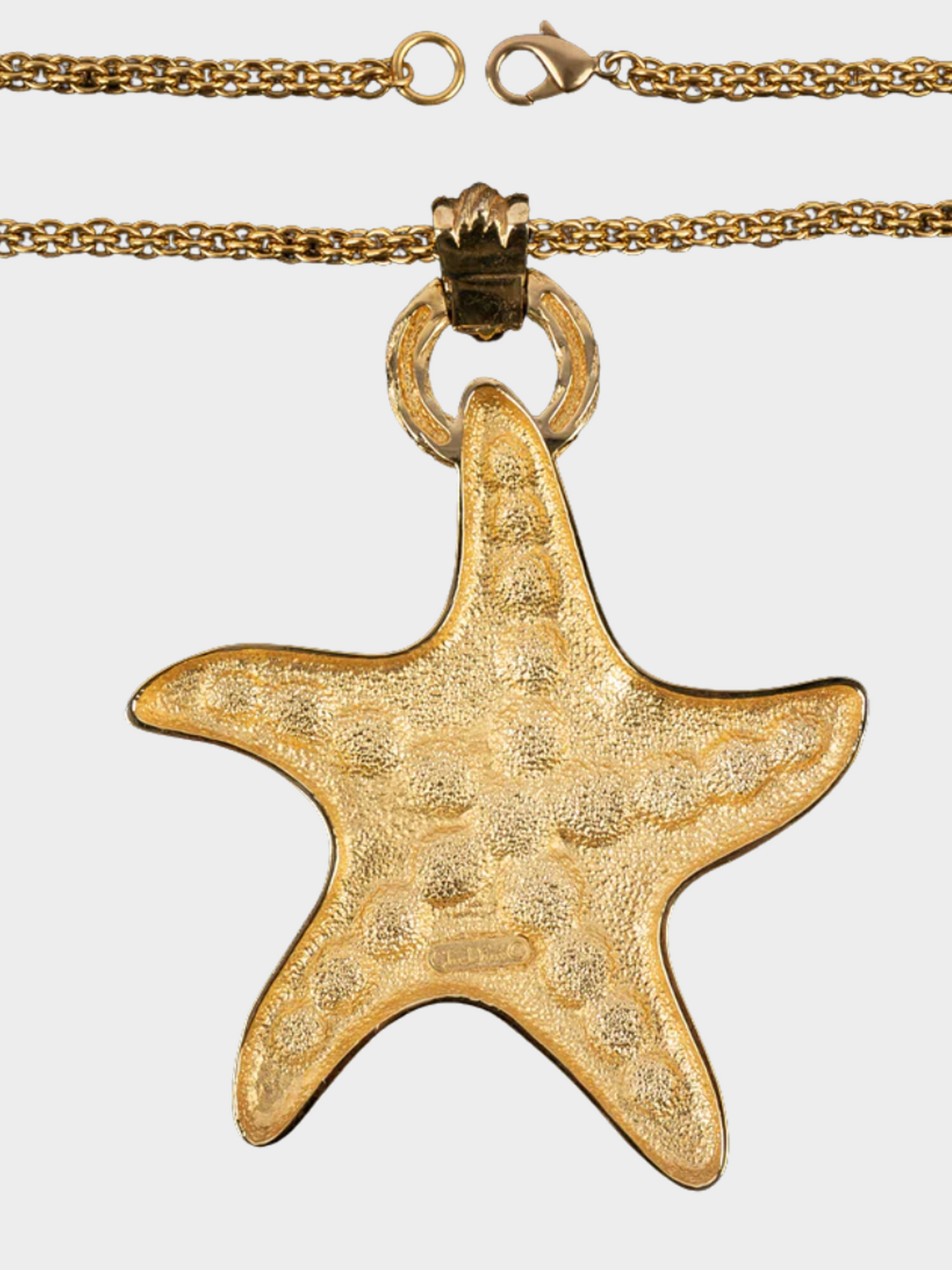 Christian Dior 1990s Gold Starfish Necklace