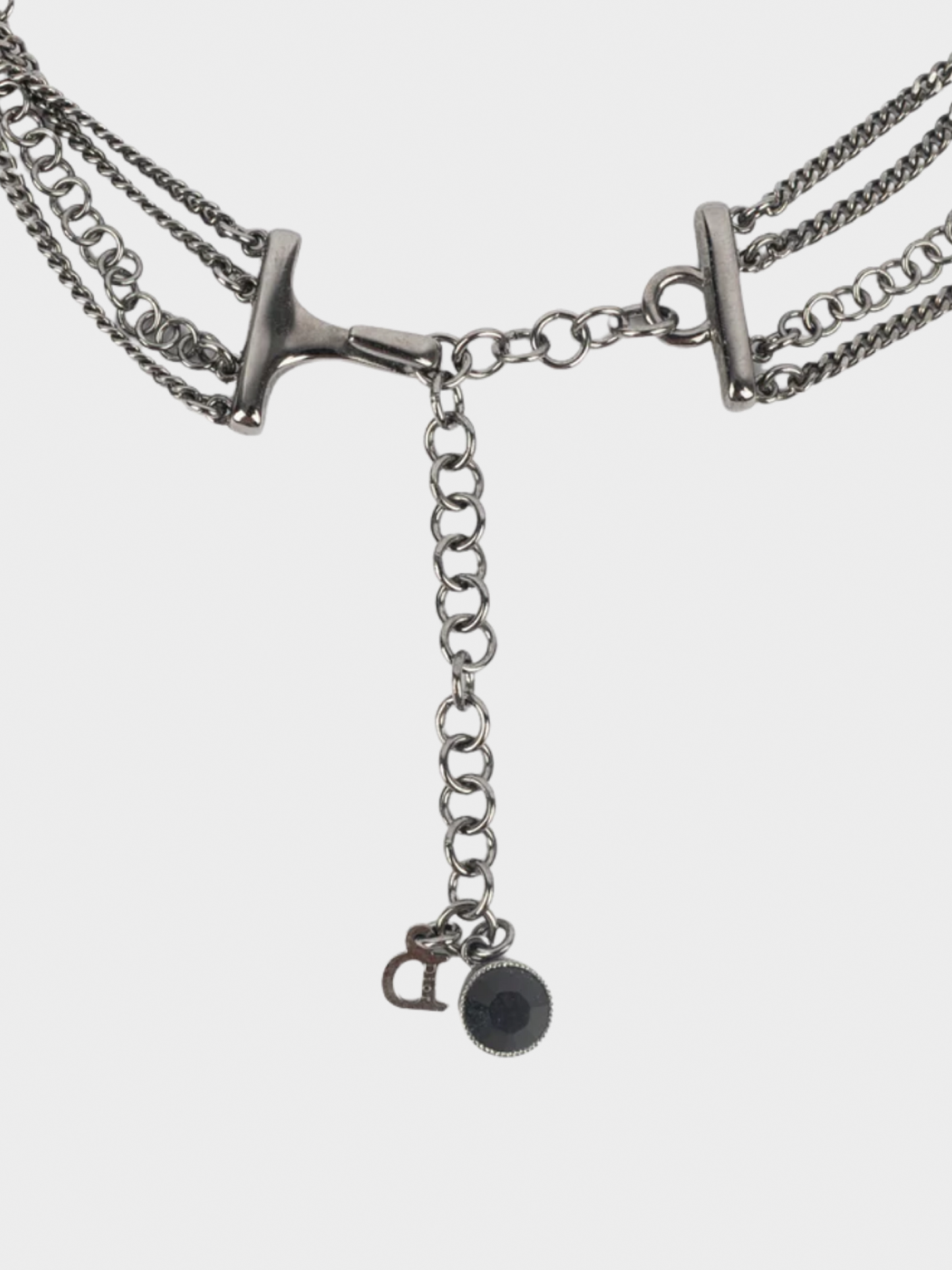 Christian Dior 2000s Black Openwork Choker Necklace