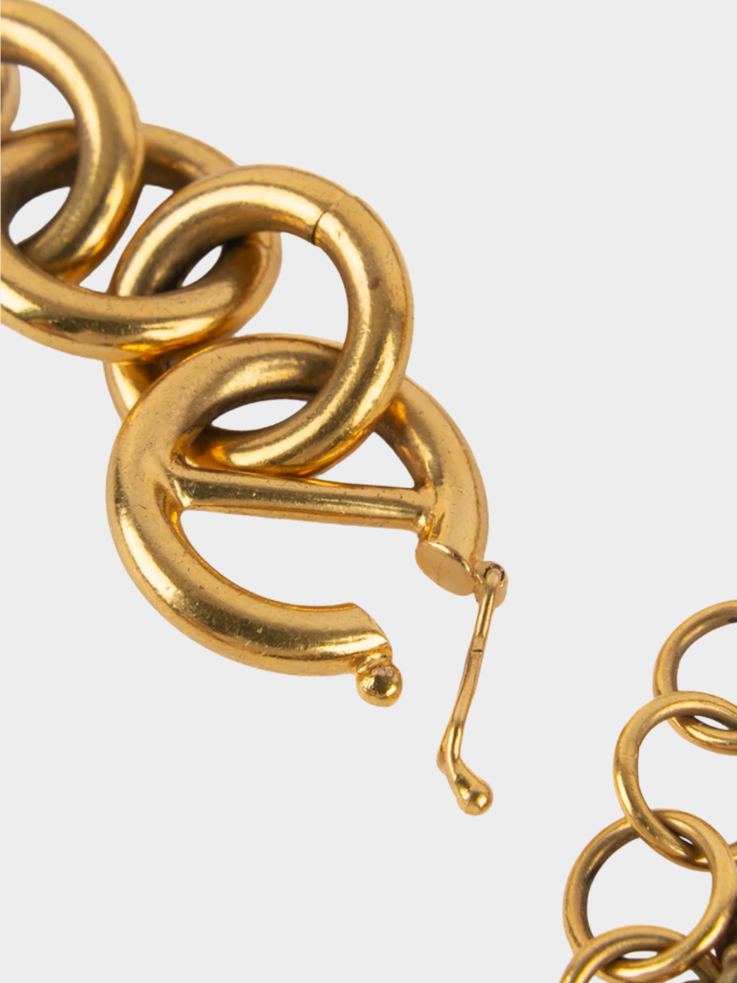 Christian Dior 1990s Gold Heart Padlock Necklace