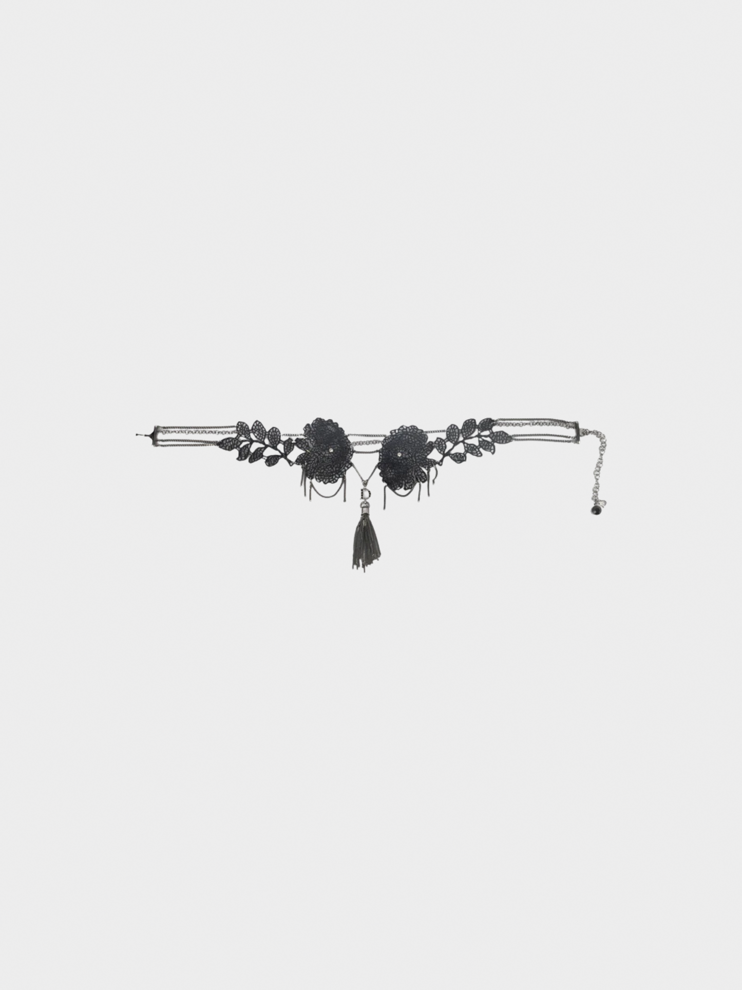 Christian Dior 2000s Black Openwork Choker Necklace