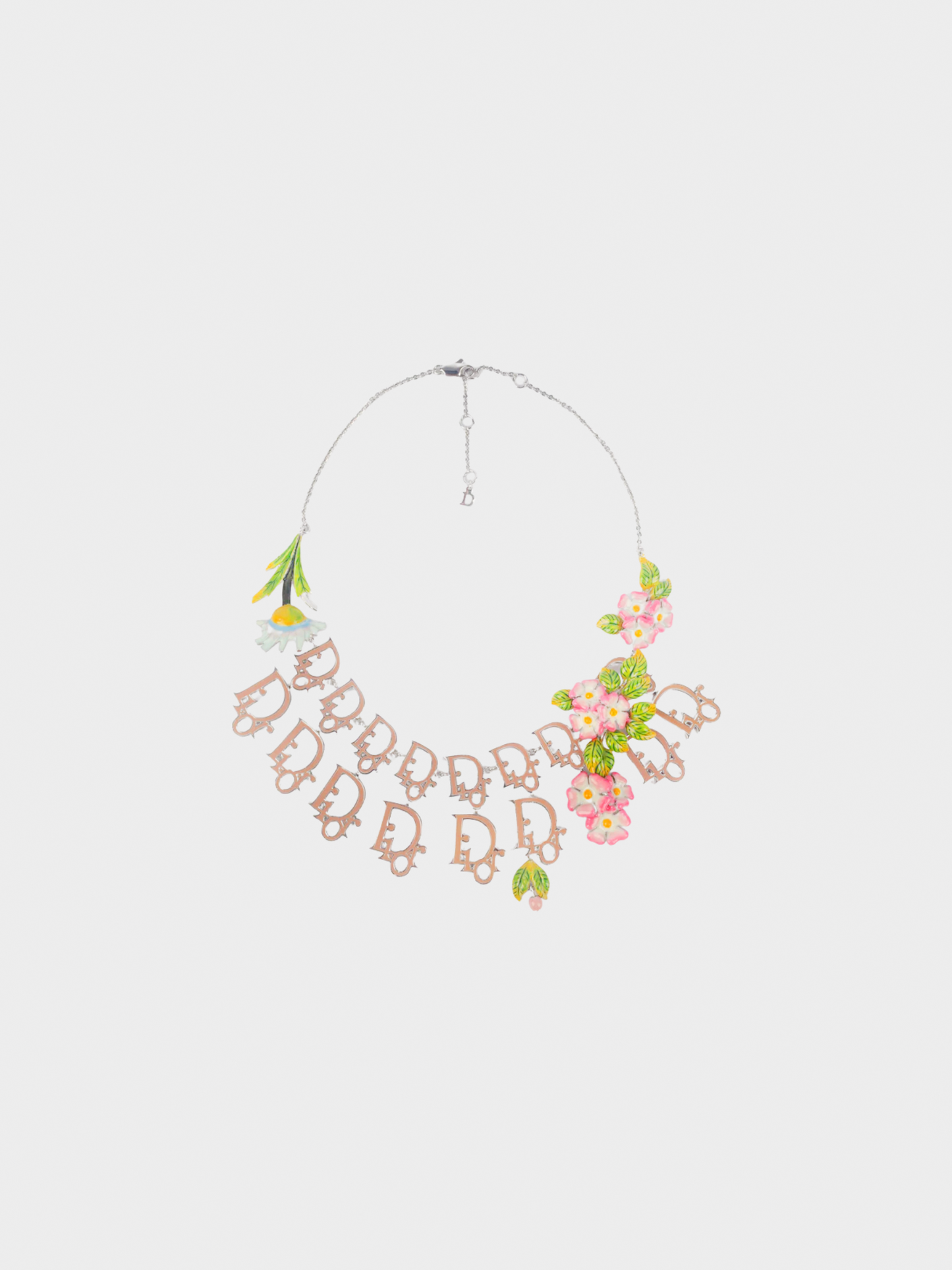 Christian Dior 2000s Enameled Floral Necklace