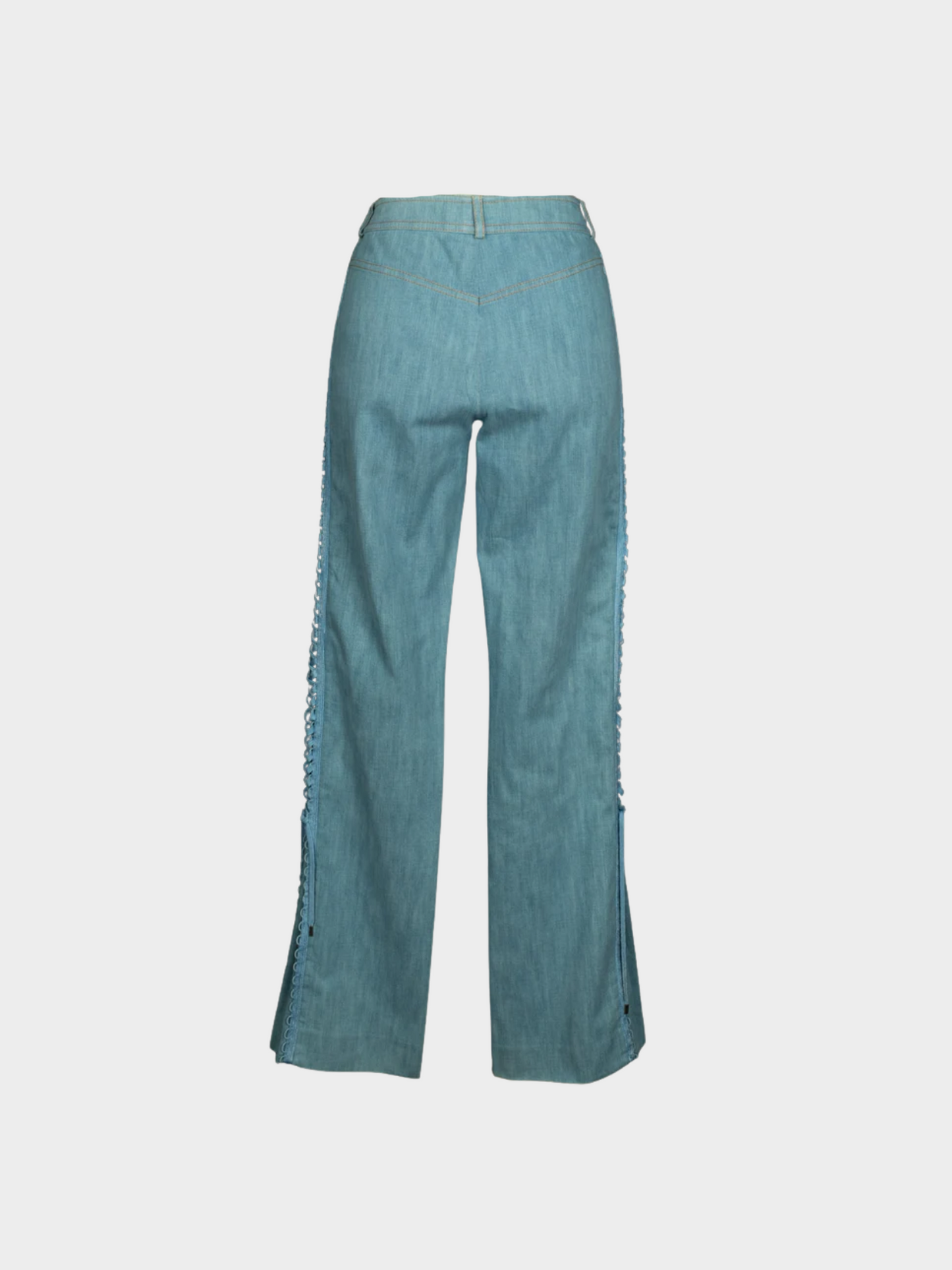 Christian Dior FW 2002 Blue Denim Lace Trousers