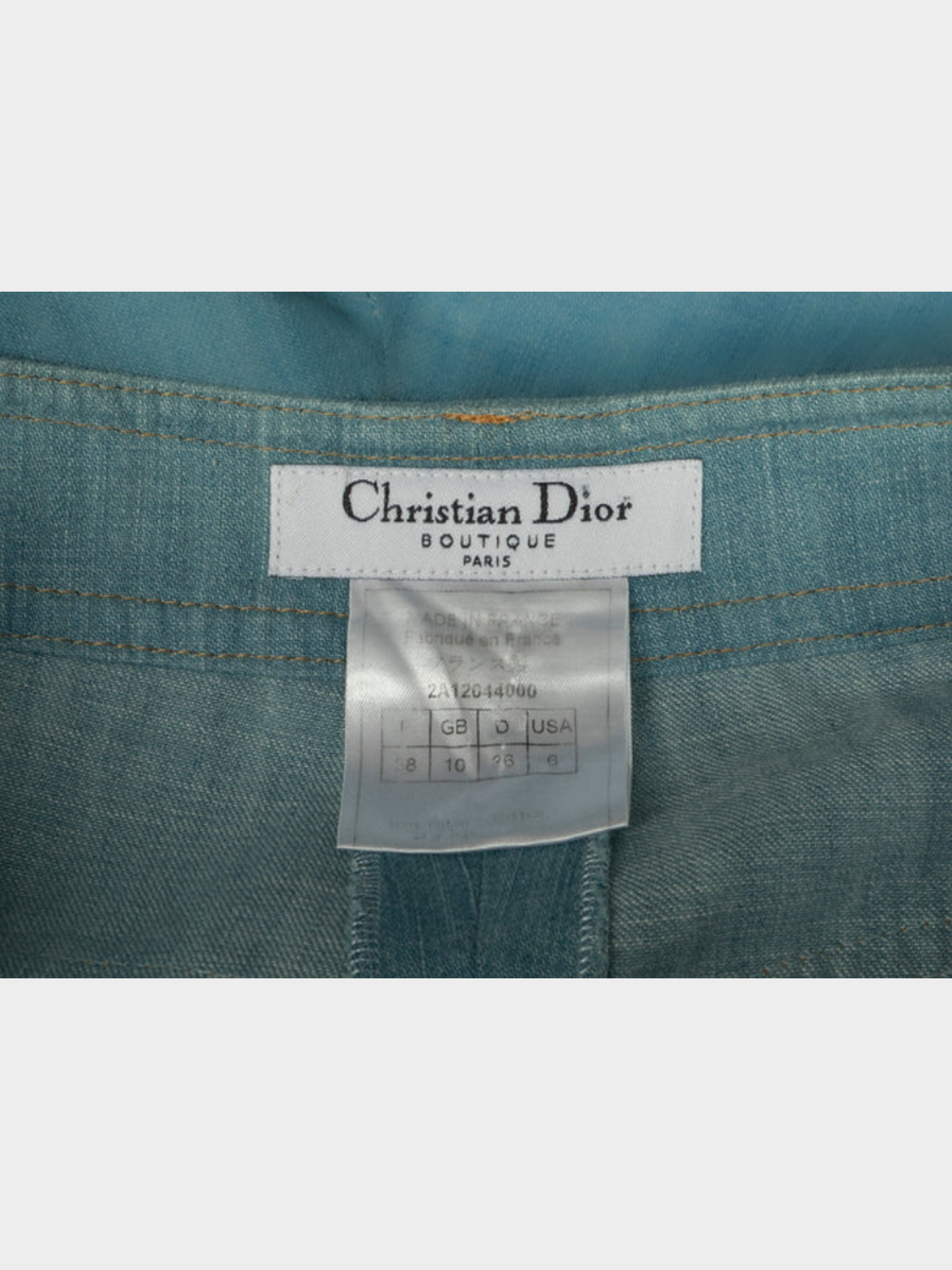 Christian Dior FW 2002 Blue Denim Lace Trousers