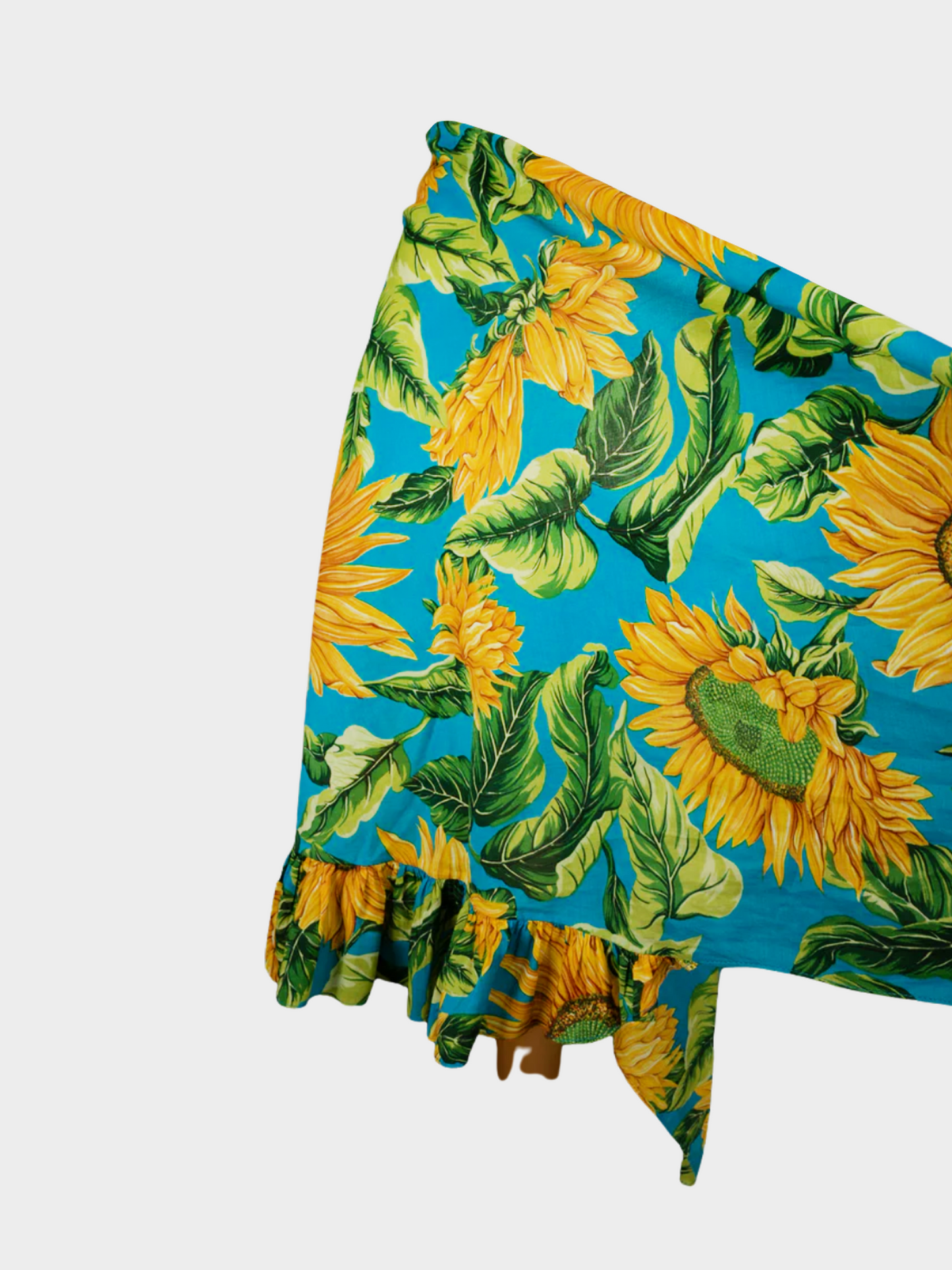 Christian Dior 2000s Multicoloured Sunflower Print Pareo Skirt