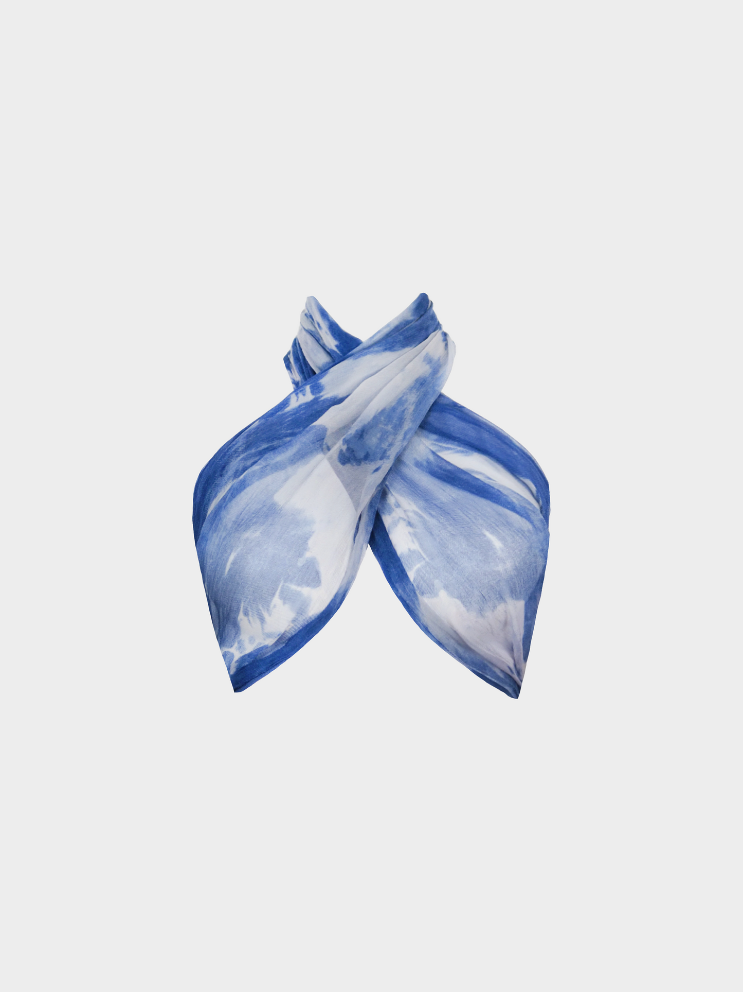 Christian Dior by John Galliano FW 2000 Blue Silk Printed Maxi Pareo