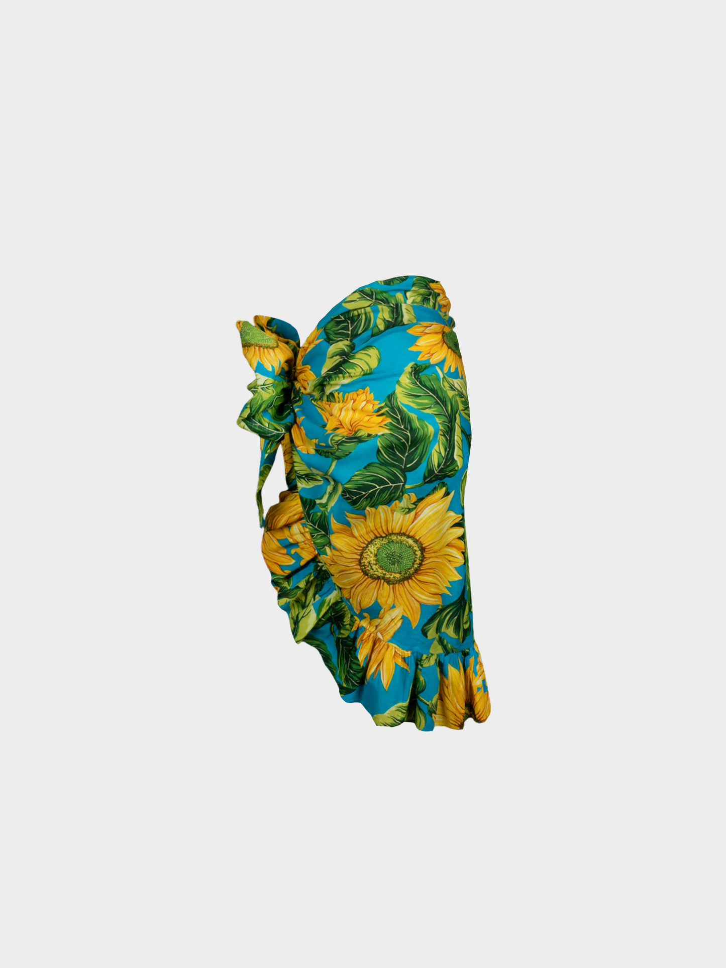 Christian Dior 2000s Multicoloured Sunflower Print Pareo Skirt