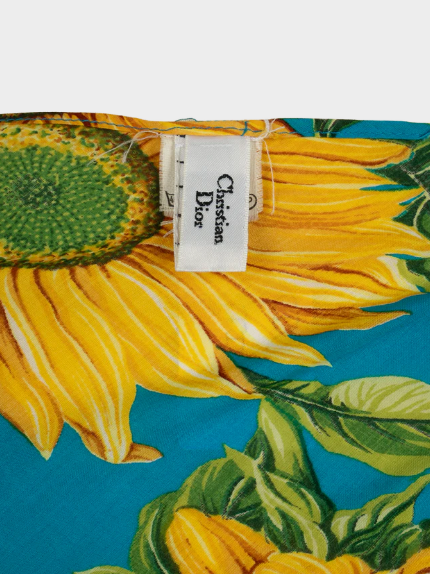 Christian Dior 2000s Multicoloured Sunflower Print Pareo Skirt