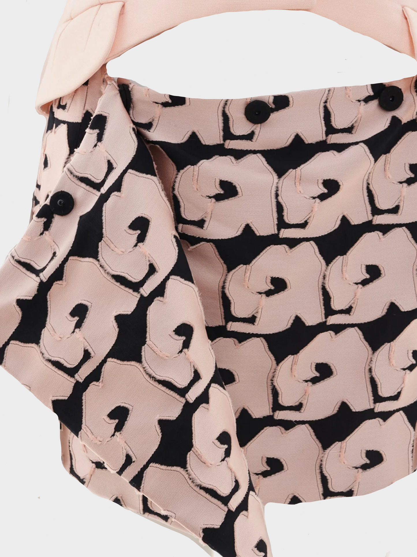 Christian Dior by Raf Simons FW 2013 Pink Open Top and Flowers Pattern Mini Skirt