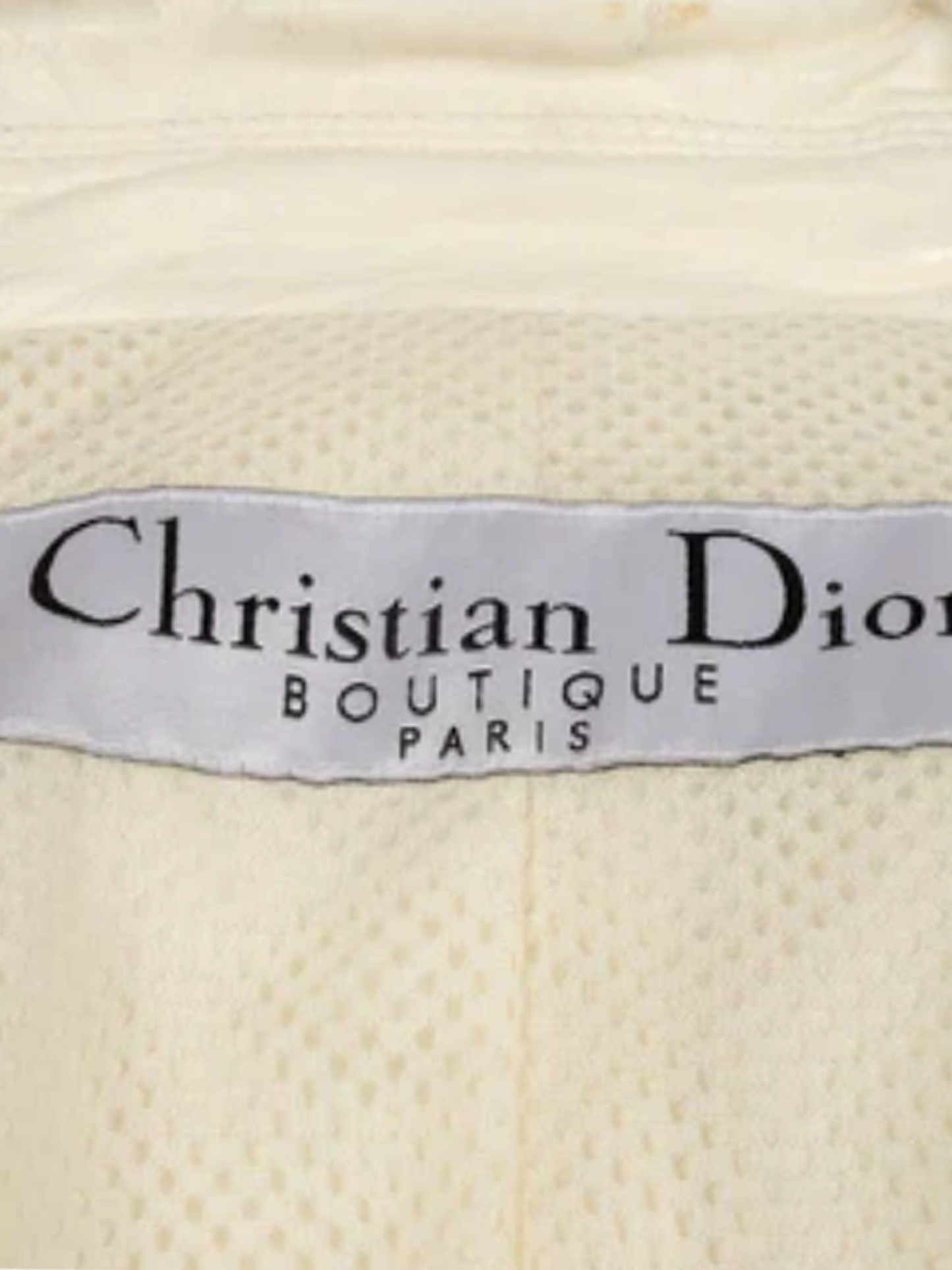 Christian Dior FW 2006 Off-White Leather Jacket and Skirt Set