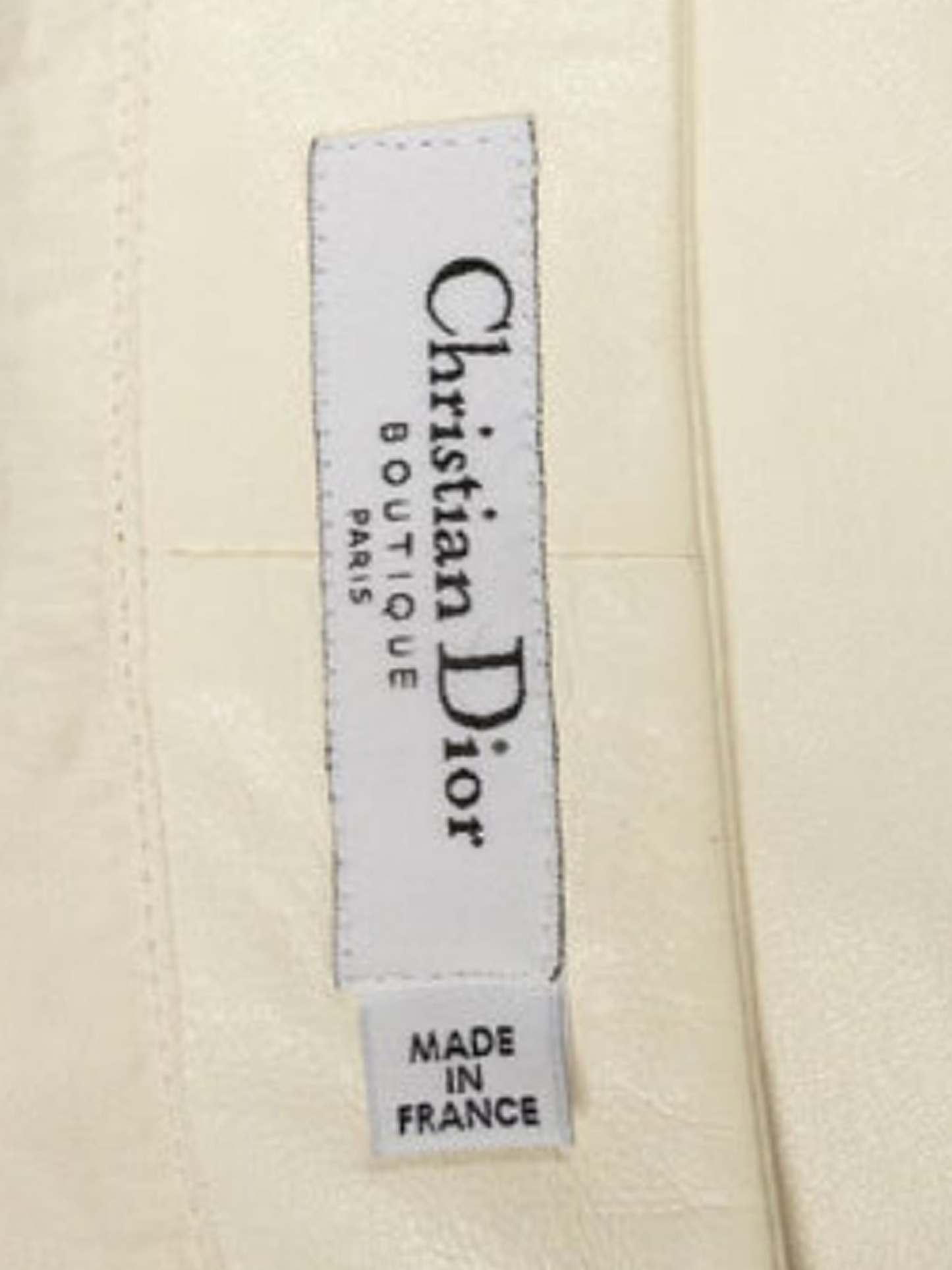 Christian Dior FW 2006 Off-White Leather Jacket and Skirt Set