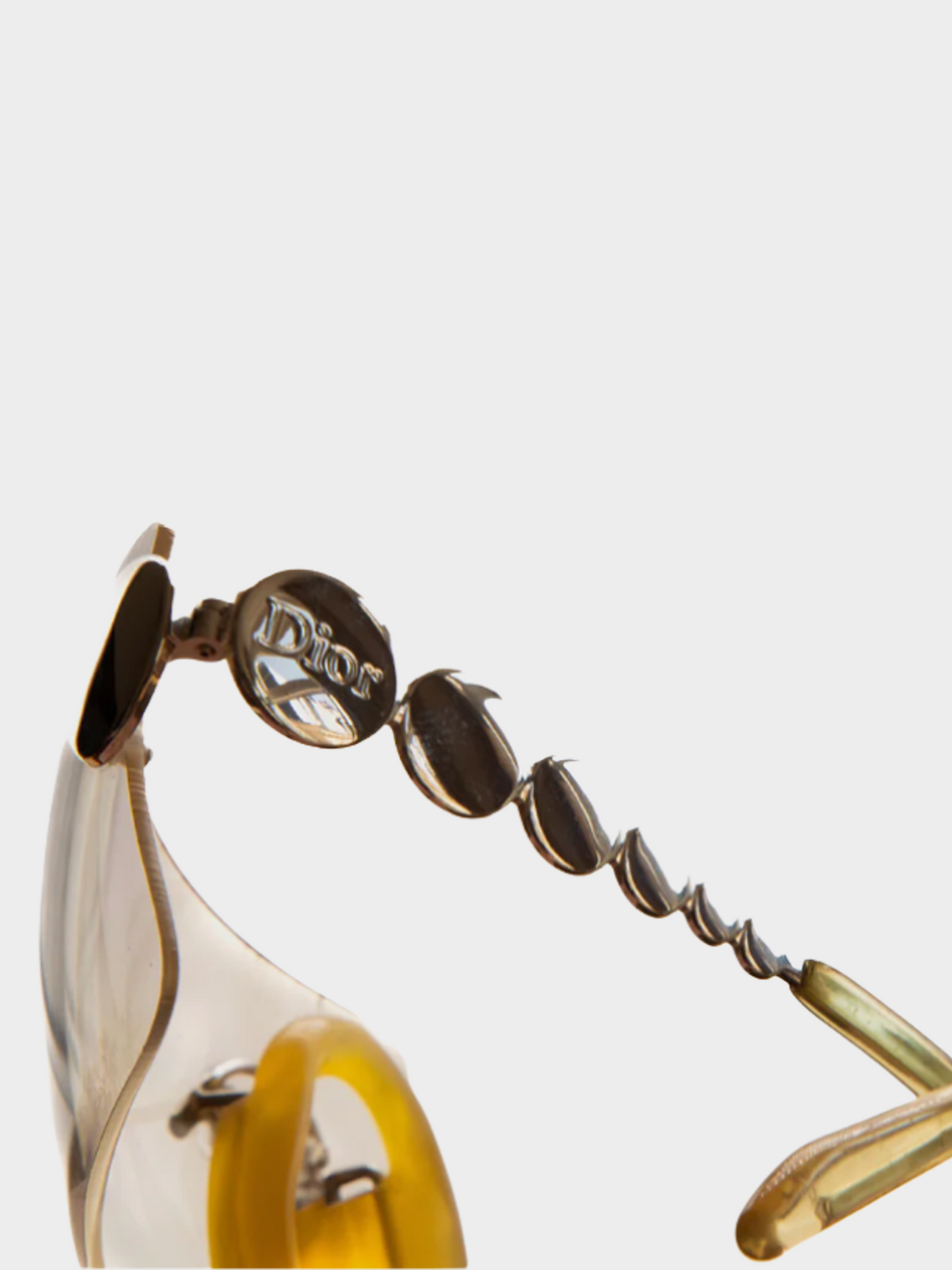 Christian Dior by John Galliano SS 2001 Yellow Millenium Logo Sunglasses