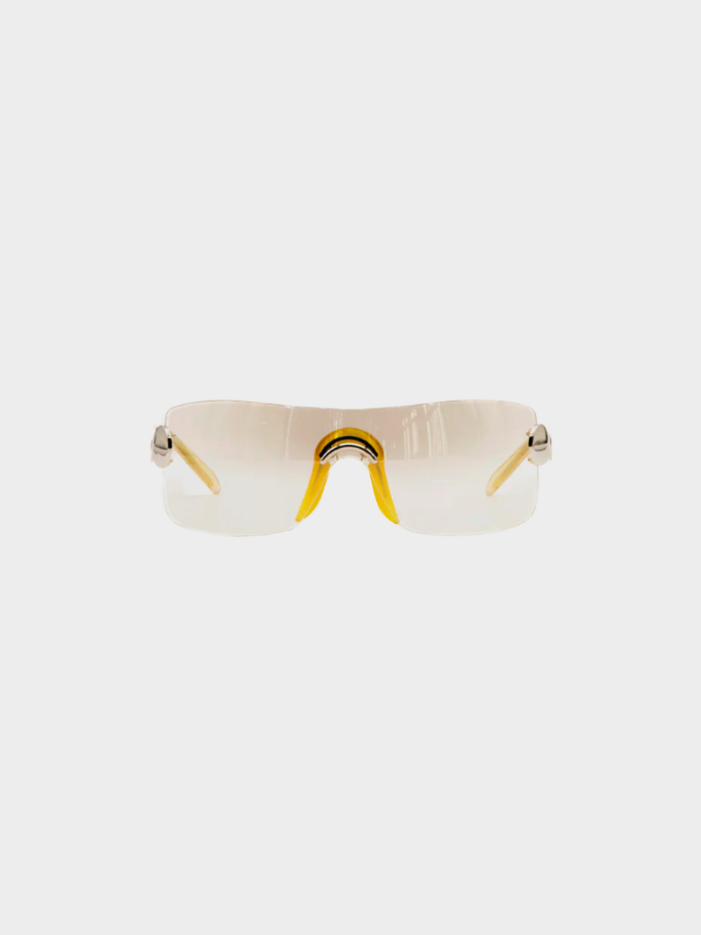 Christian Dior by John Galliano SS 2001 Yellow Millenium Logo Sunglasses