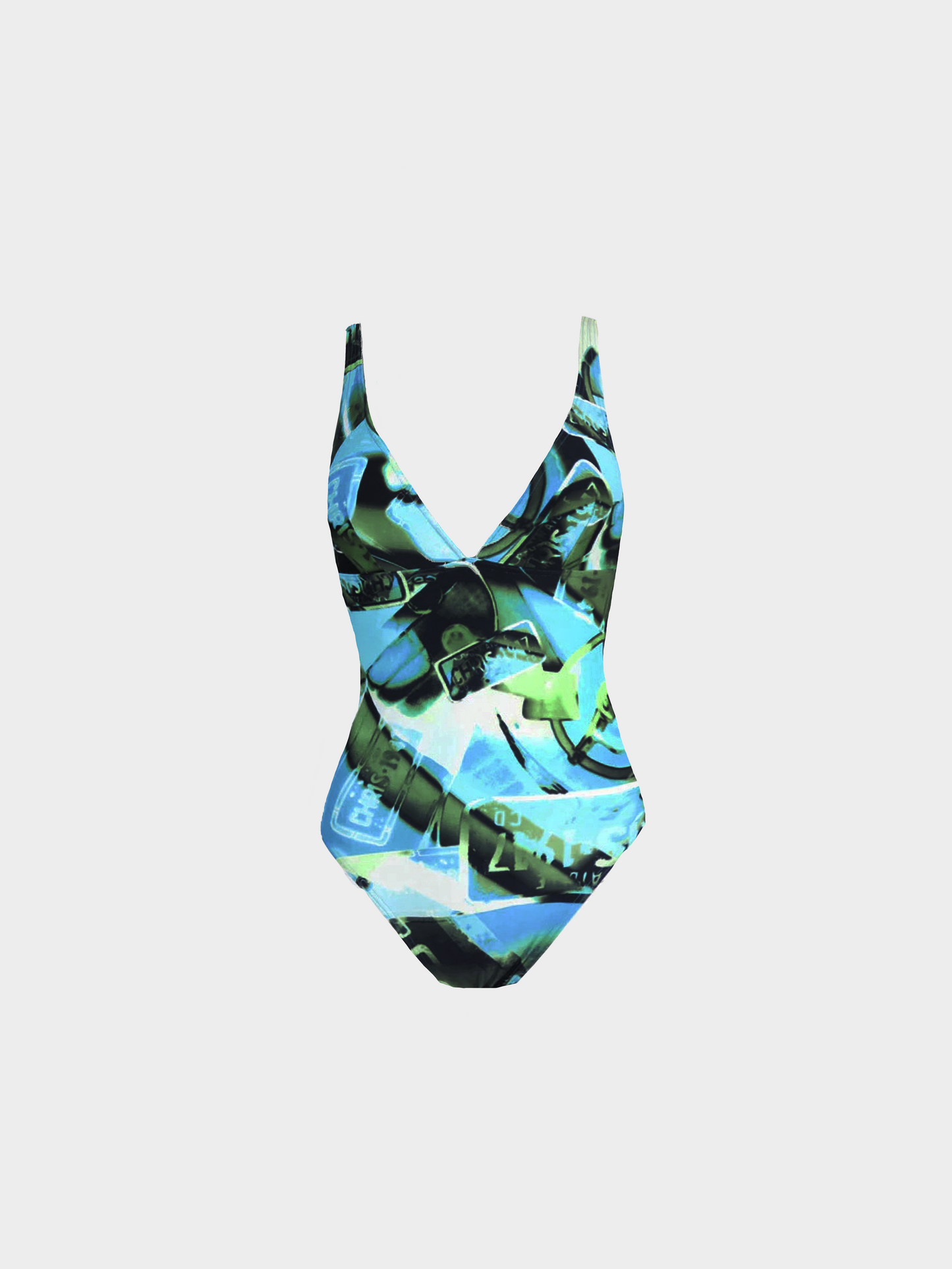 Christian Dior FW 2001 Multicolour "Cadillac" Printed One Piece Swimsuit