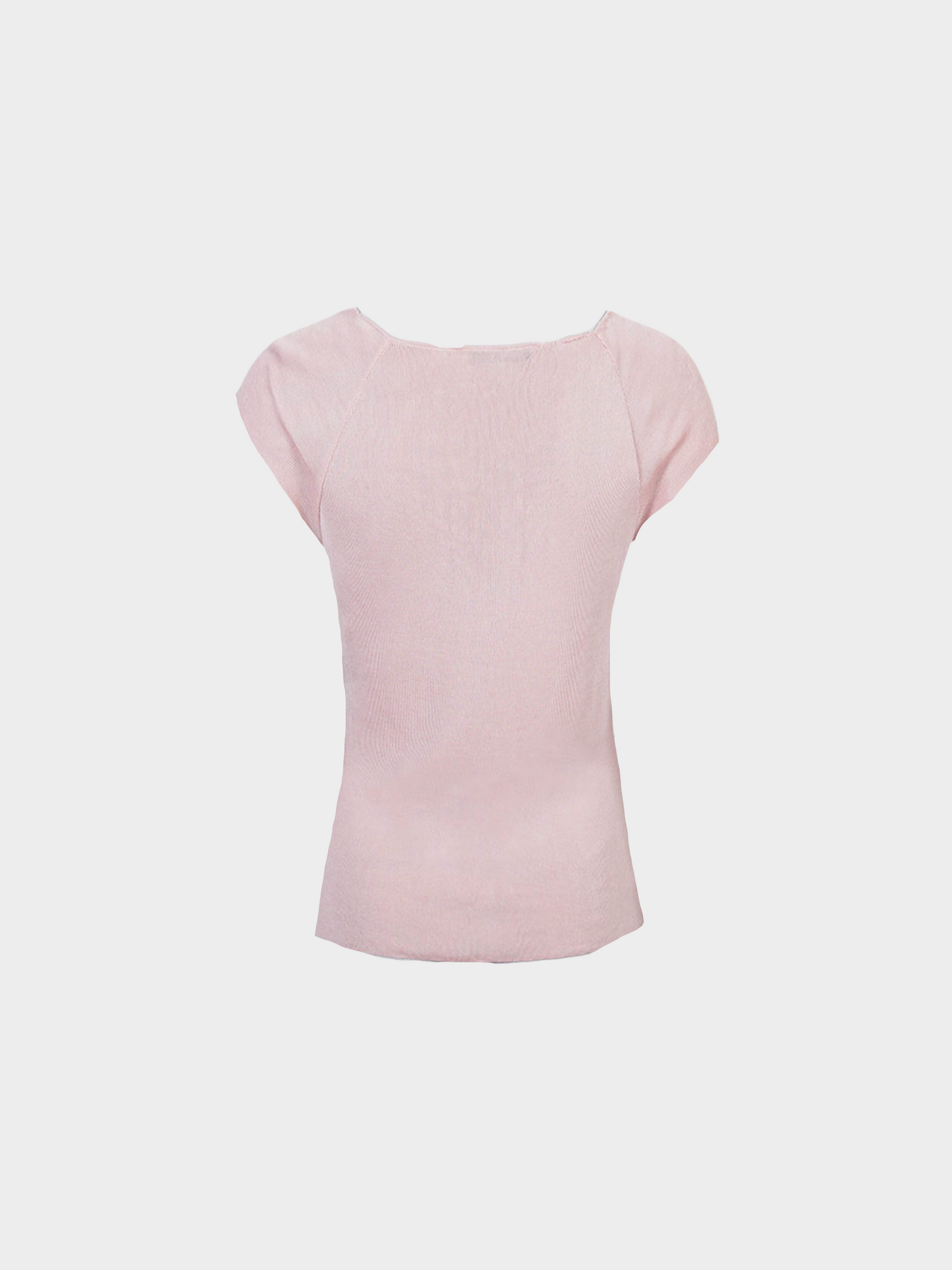 Christian Dior 2000s Pink Cashmere Oversized Bow Top