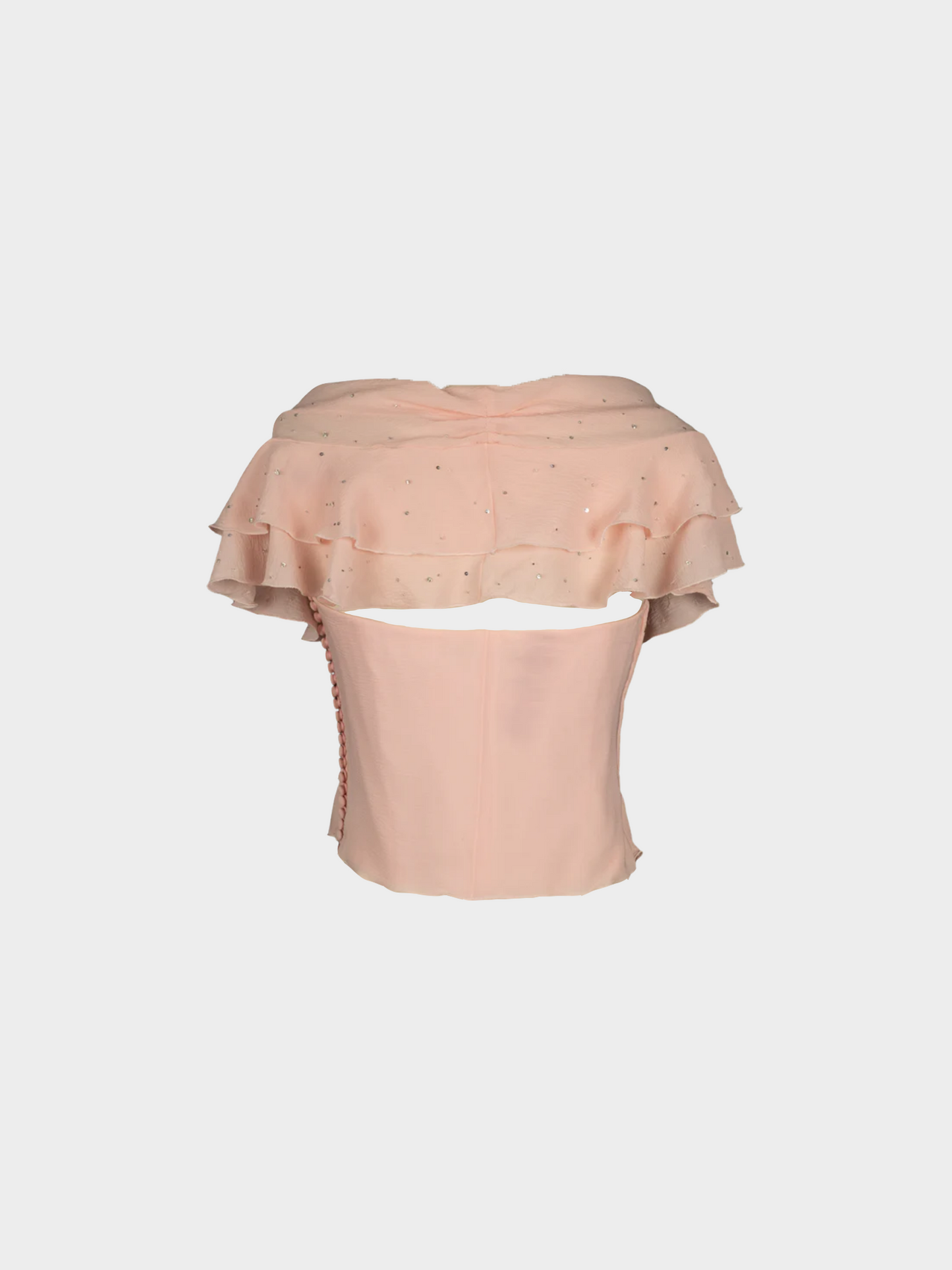 Christian Dior by John Galliano FW 2003 Pink Silk Bustier Top