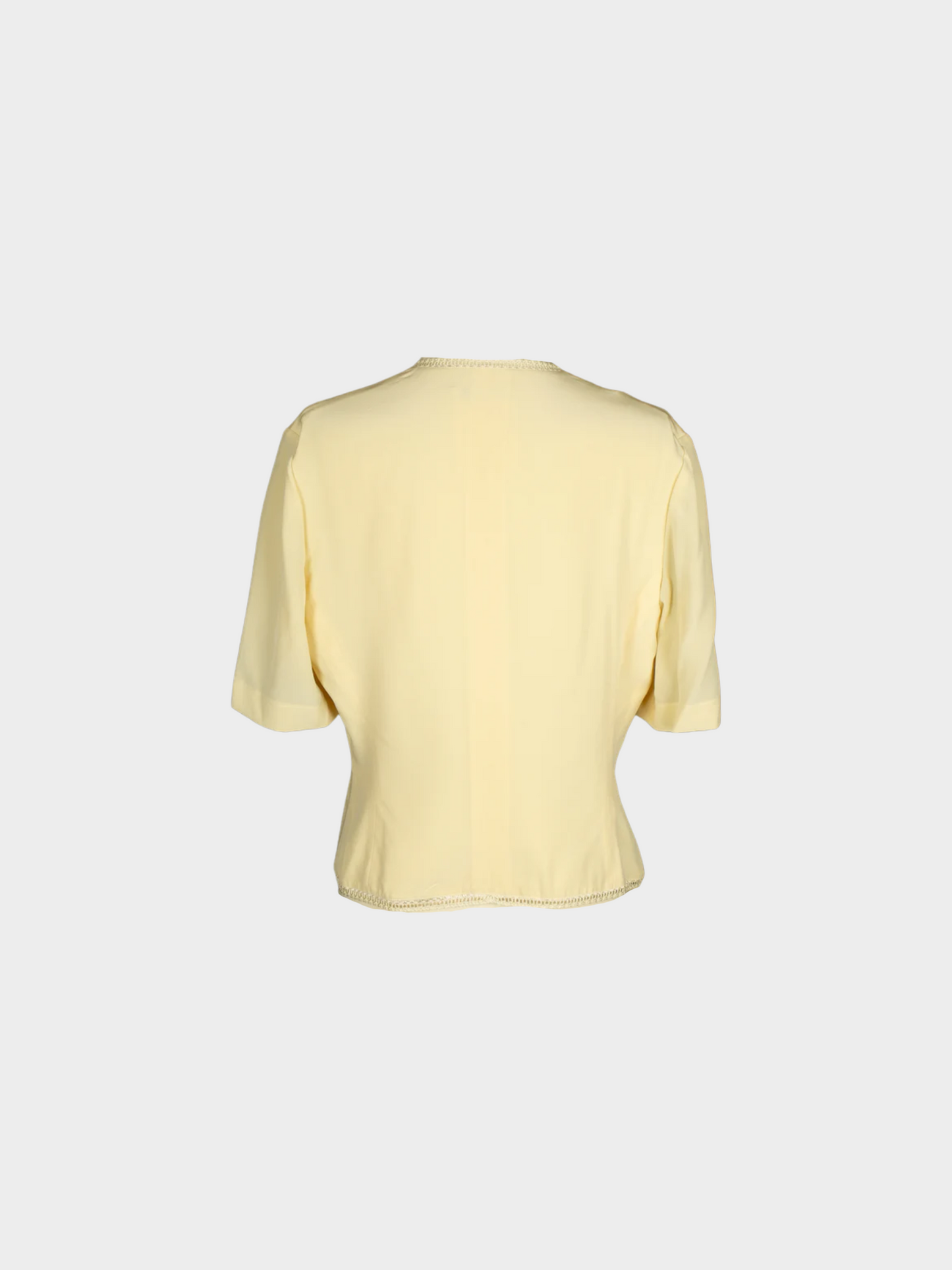 Christian Dior 1980s Beige Silk Top