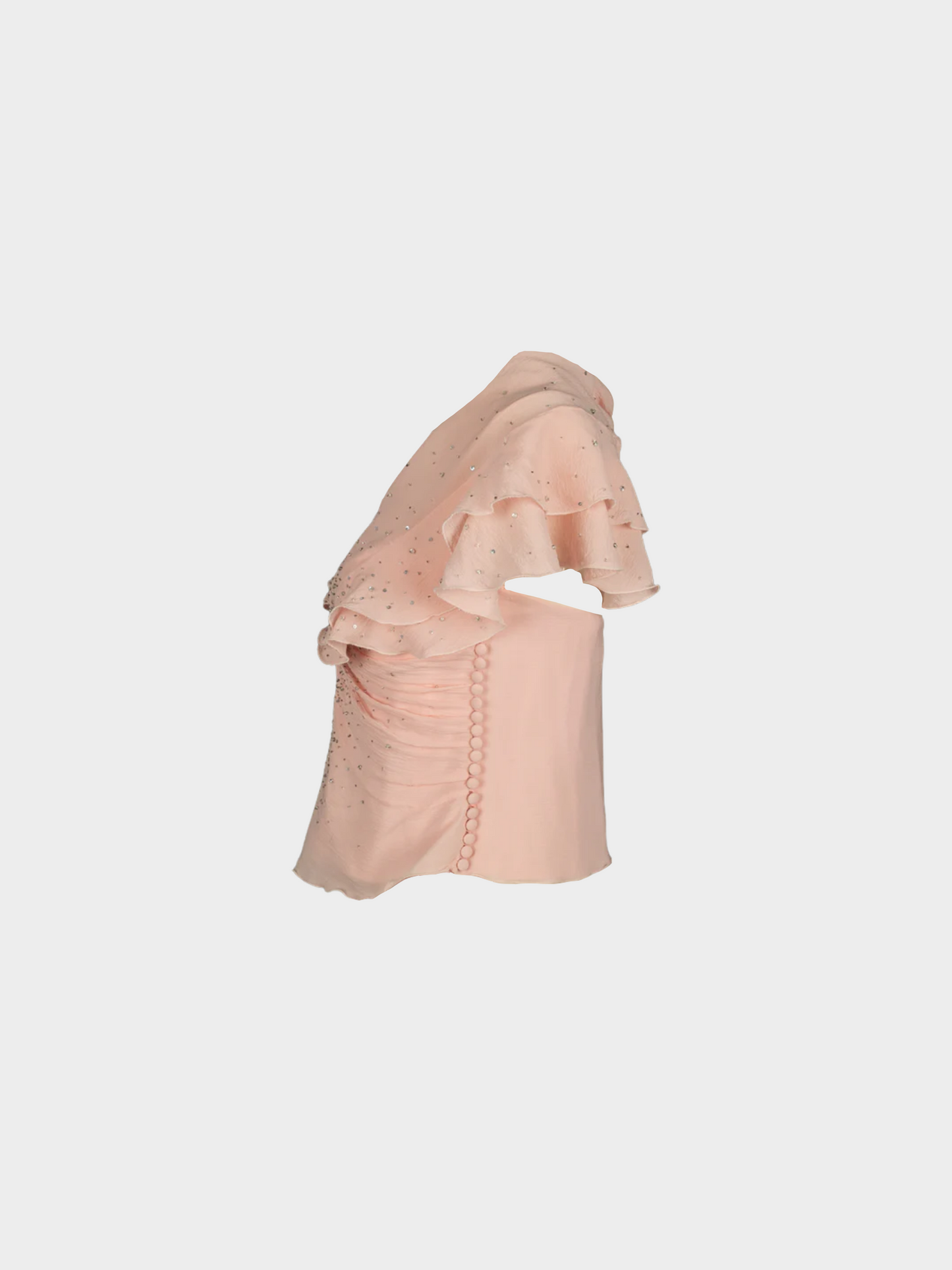 Christian Dior by John Galliano FW 2003 Pink Silk Bustier Top