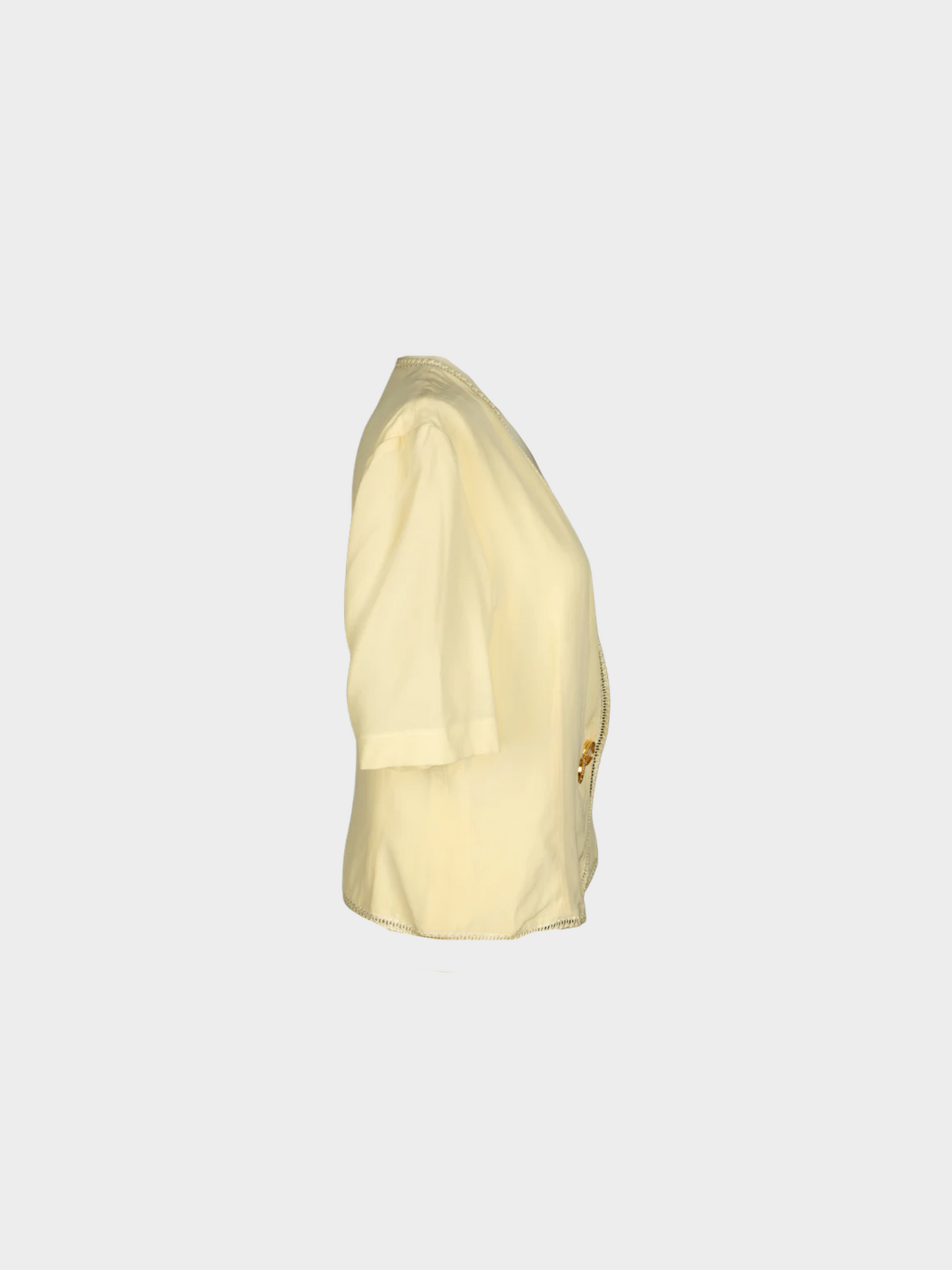 Christian Dior 1980s Beige Silk Top