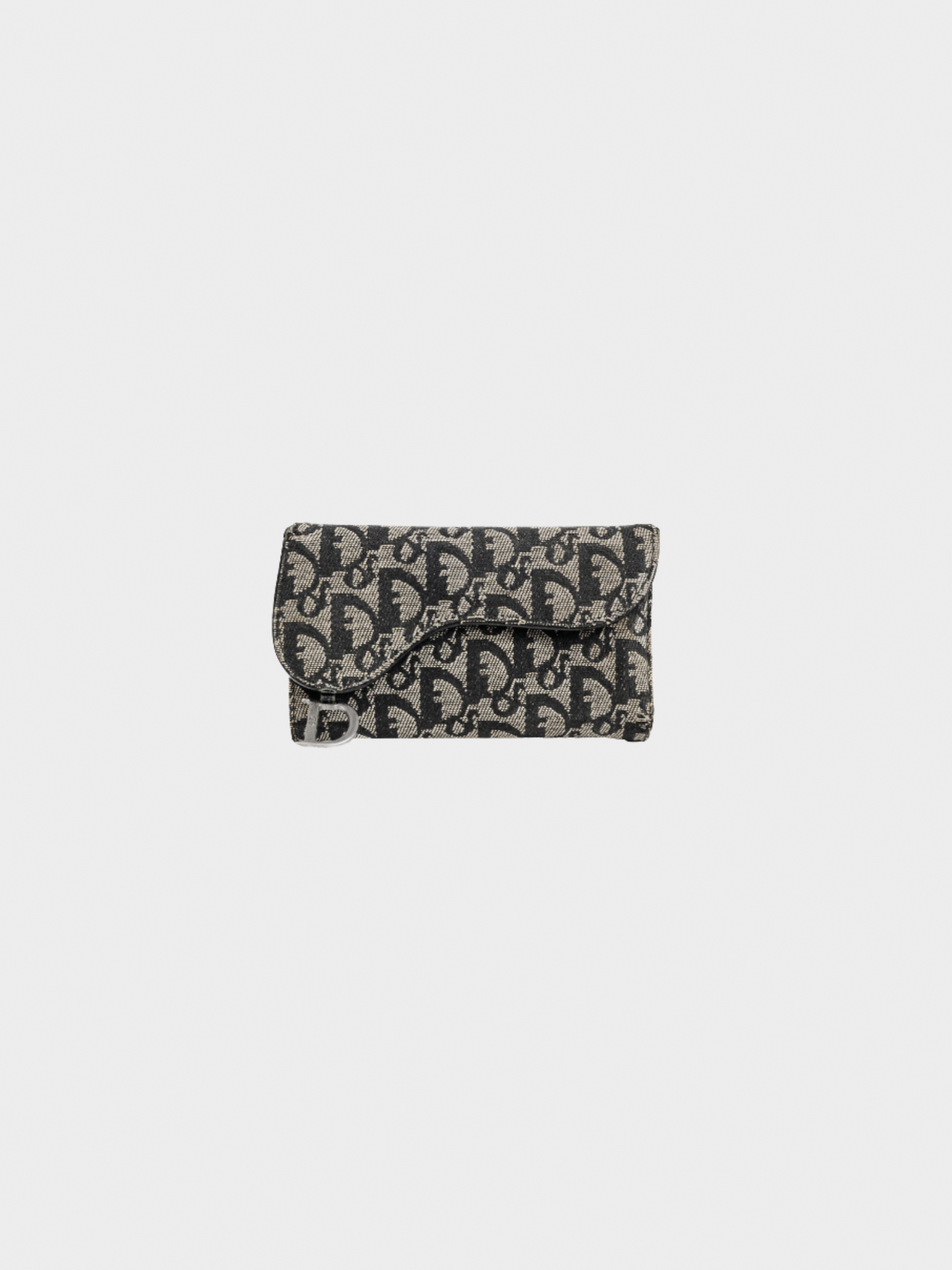 Christian Dior 2000s Saddle Noir Logo-Monogram Canvas Wallet