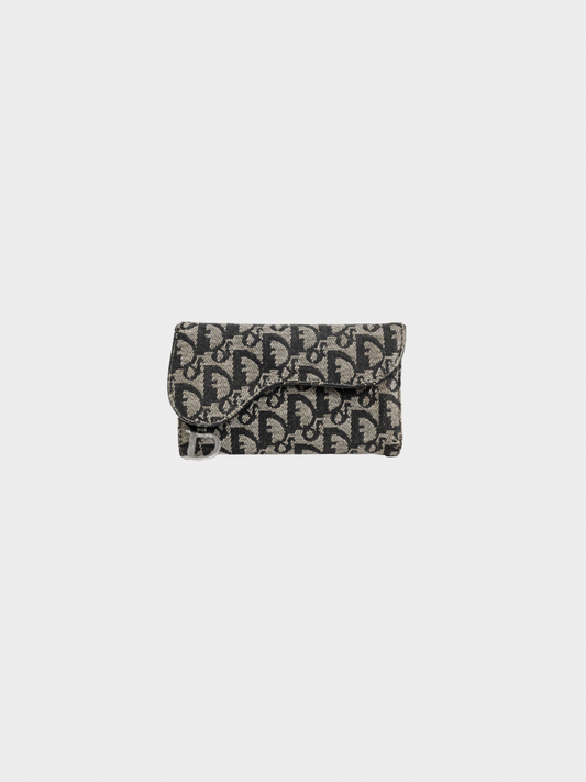 Christian Dior 2000s Saddle Noir Logo-Monogram Canvas Wallet
