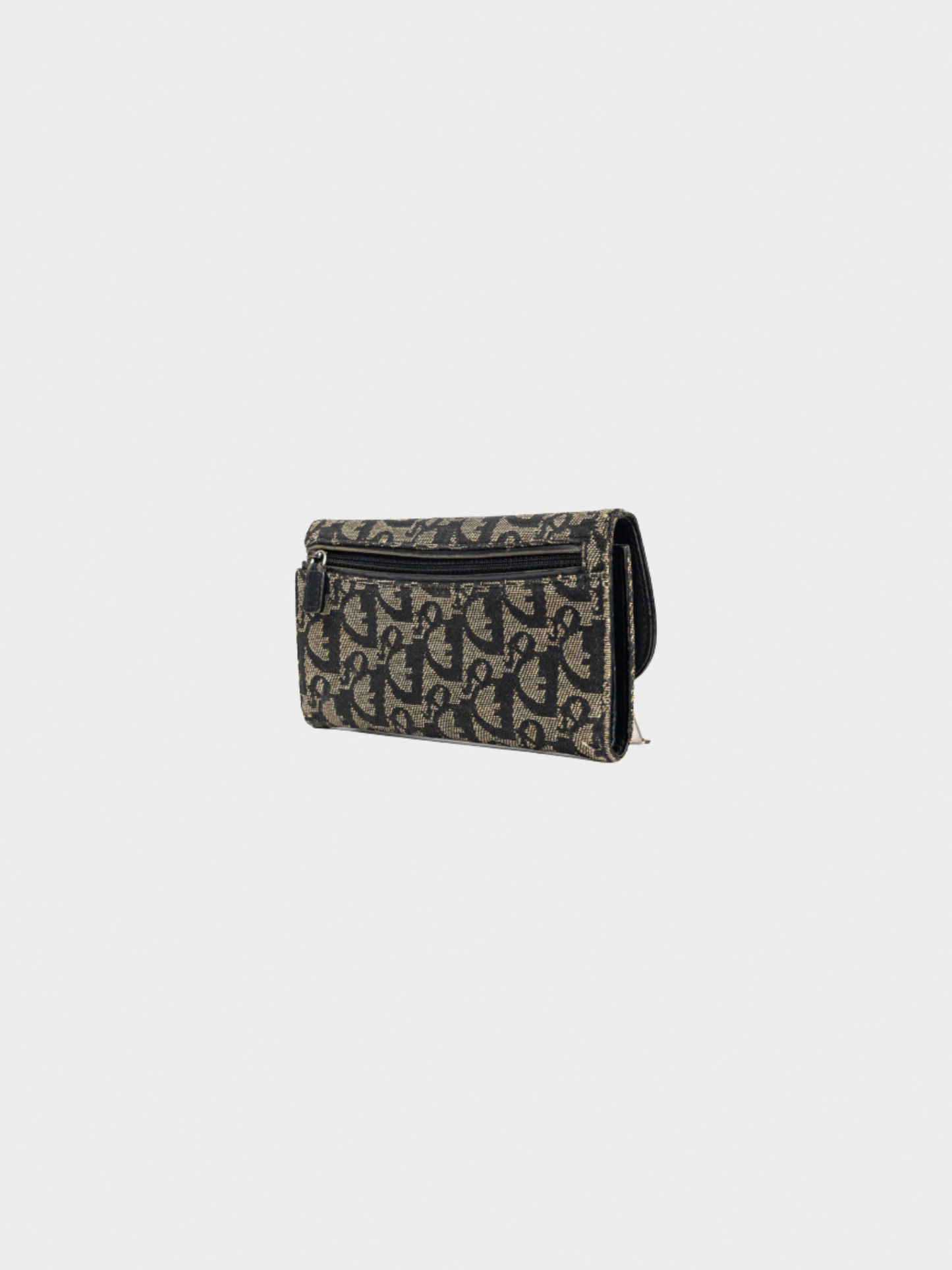 Christian Dior 2000s Saddle Noir Logo-Monogram Canvas Wallet