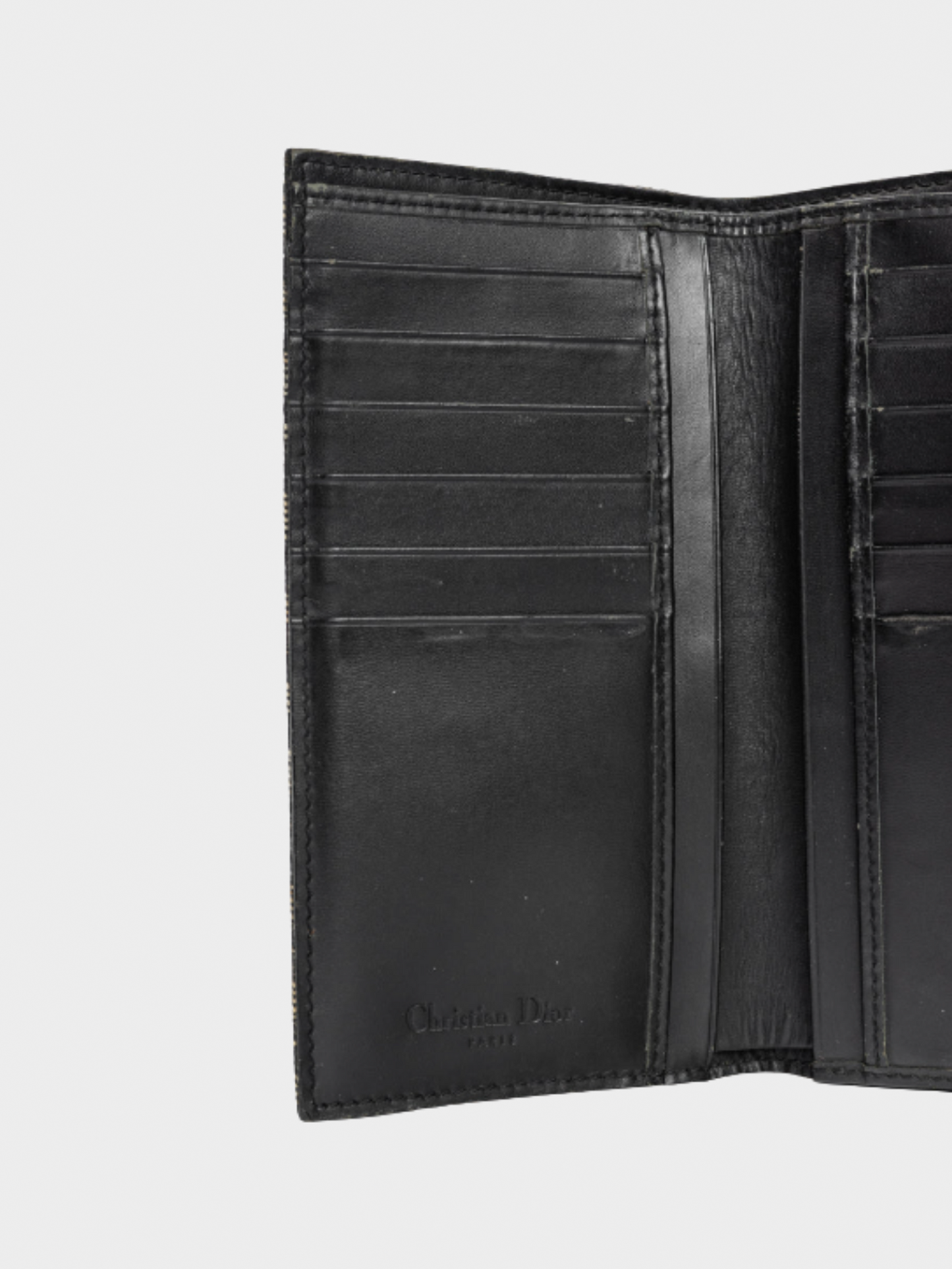 Christian Dior 2000s Saddle Noir Logo-Monogram Canvas Wallet