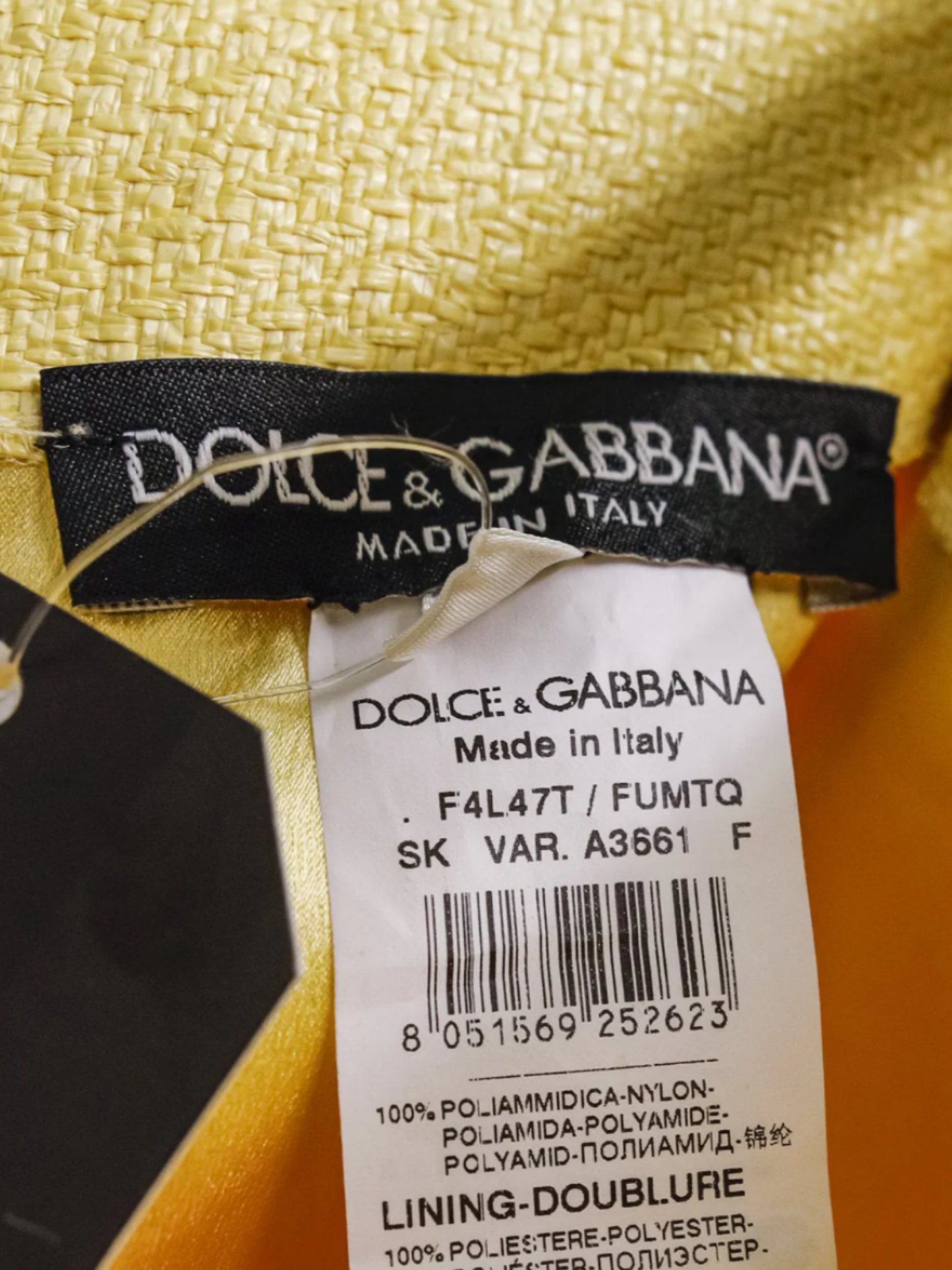 Dolce and Gabbana 2012 Yellow Woven Midi Pencil Skirt