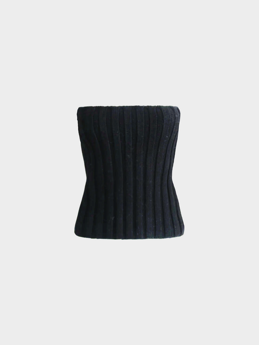 Dolce and Gabbana 1990s Black Wool Tube Top