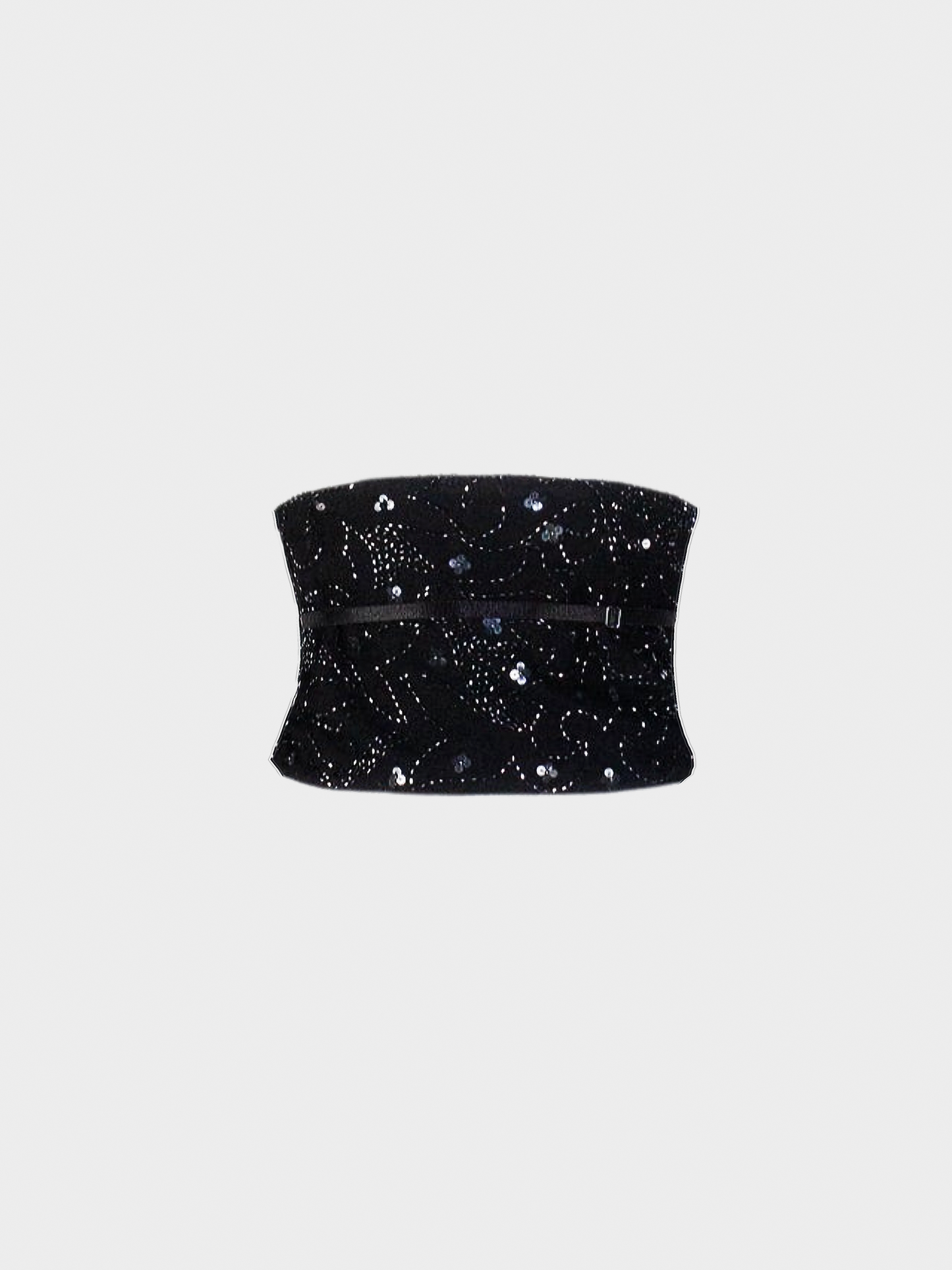 Dolce and Gabbana SS 1999 Black Crystal Embellished Multiway Belt