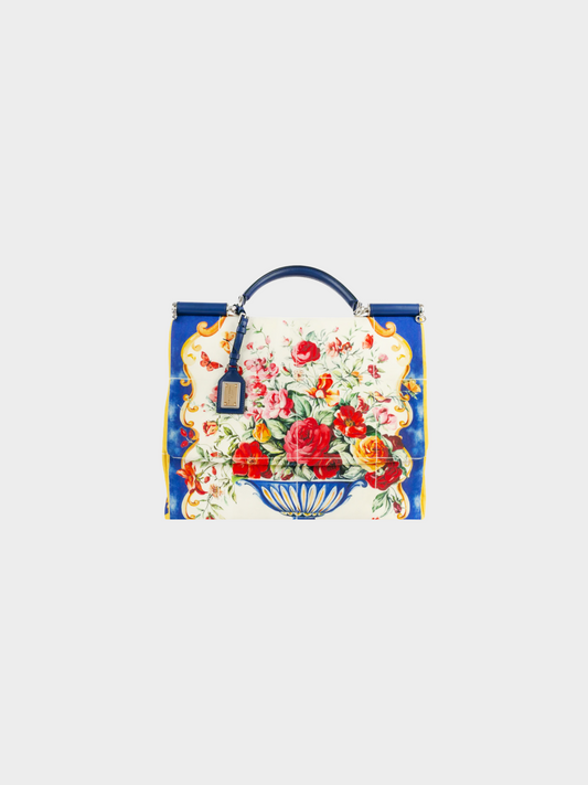 Dolce and Gabbana 2010s Multicoloured Canvas Sicily bag