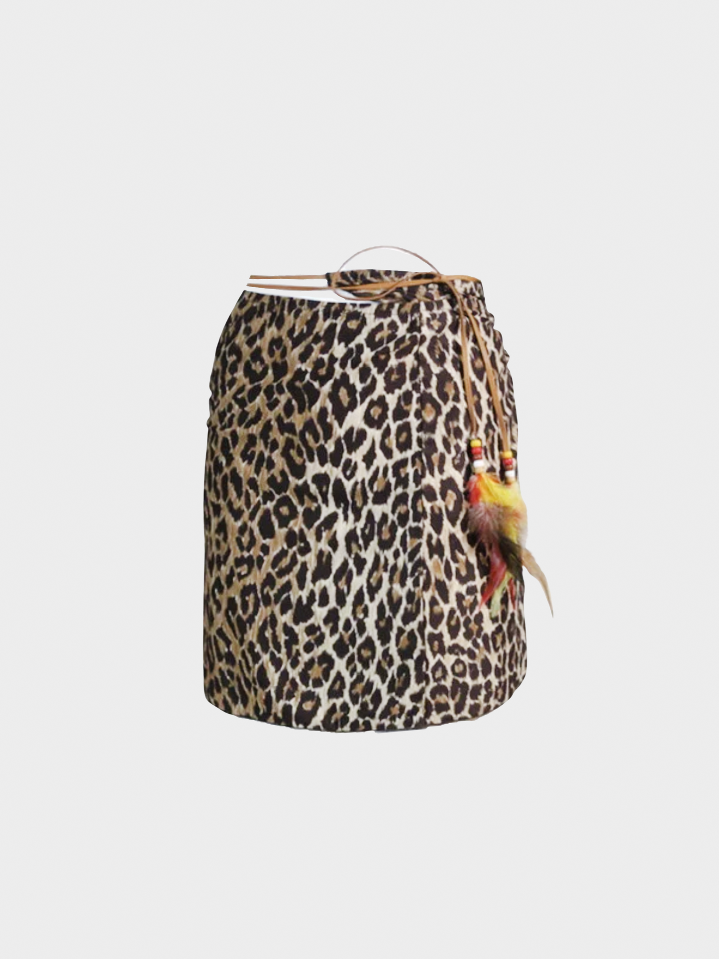 Dolce and Gabbana SS 2001 Cheetah Printed Wrap Up Mini Skirt