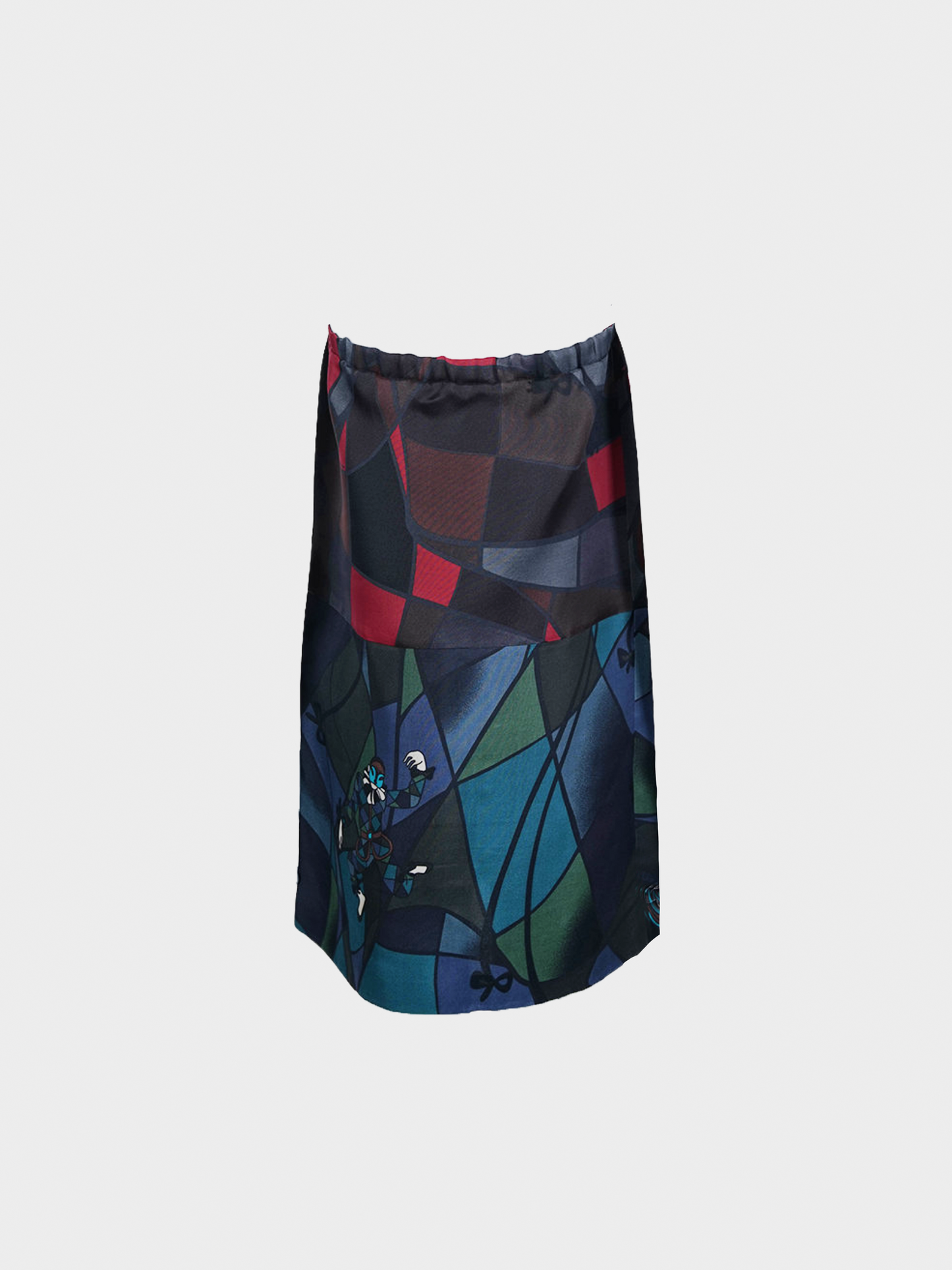 Miu Miu SS 2008 Runway Graphic Printed Silk Mini Dress
