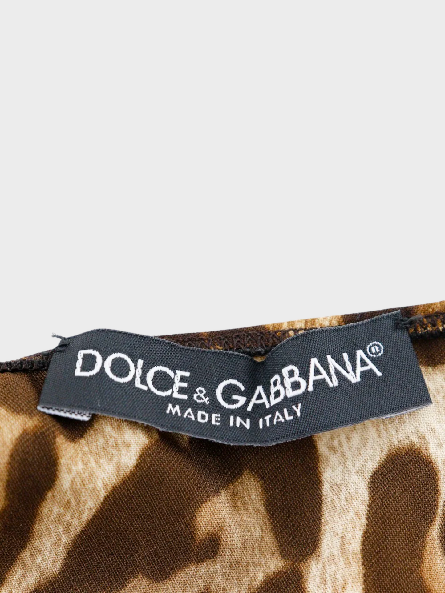 Dolce and Gabbana 2010s Leopard Print Silk Lace Top
