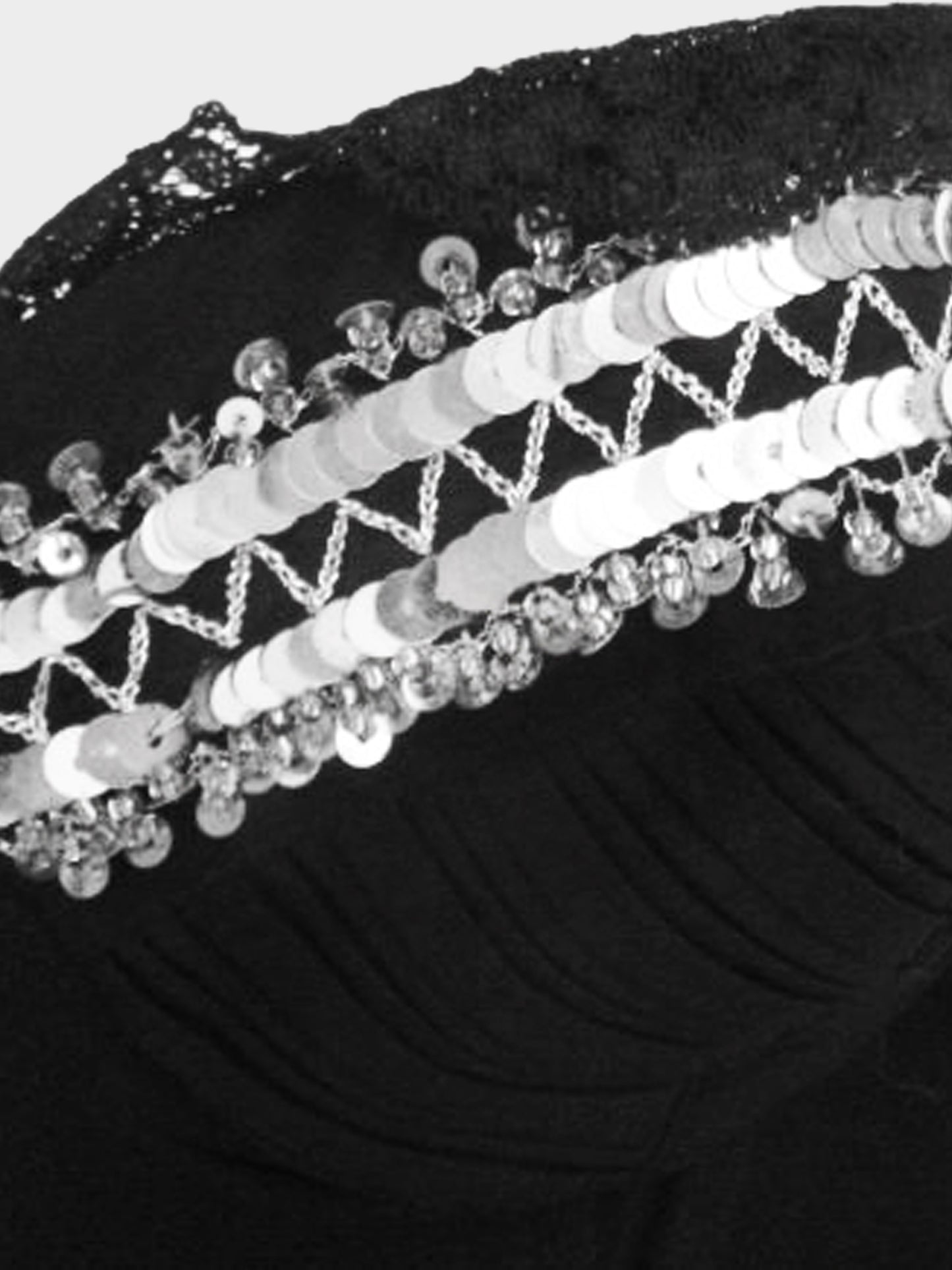 John Galliano 2000s Black Sequined Baby Doll Corset