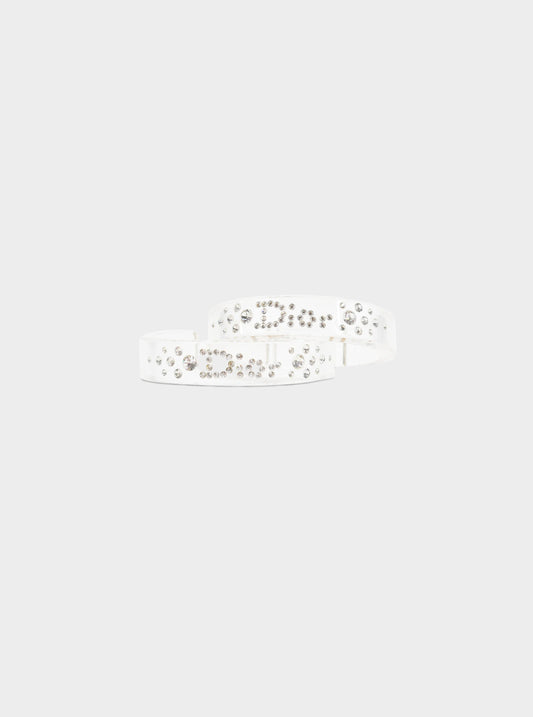 Christian Dior Spring 2000 Double Lucite Swarovski Cuffs