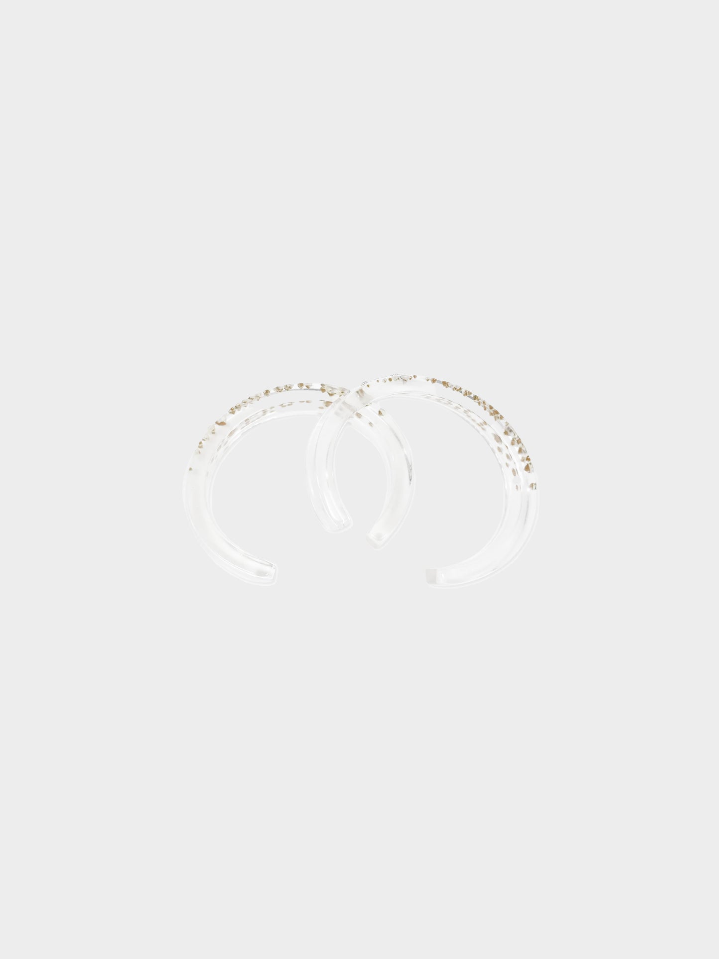 Christian Dior Spring 2000 Double Lucite Swarovski Cuffs