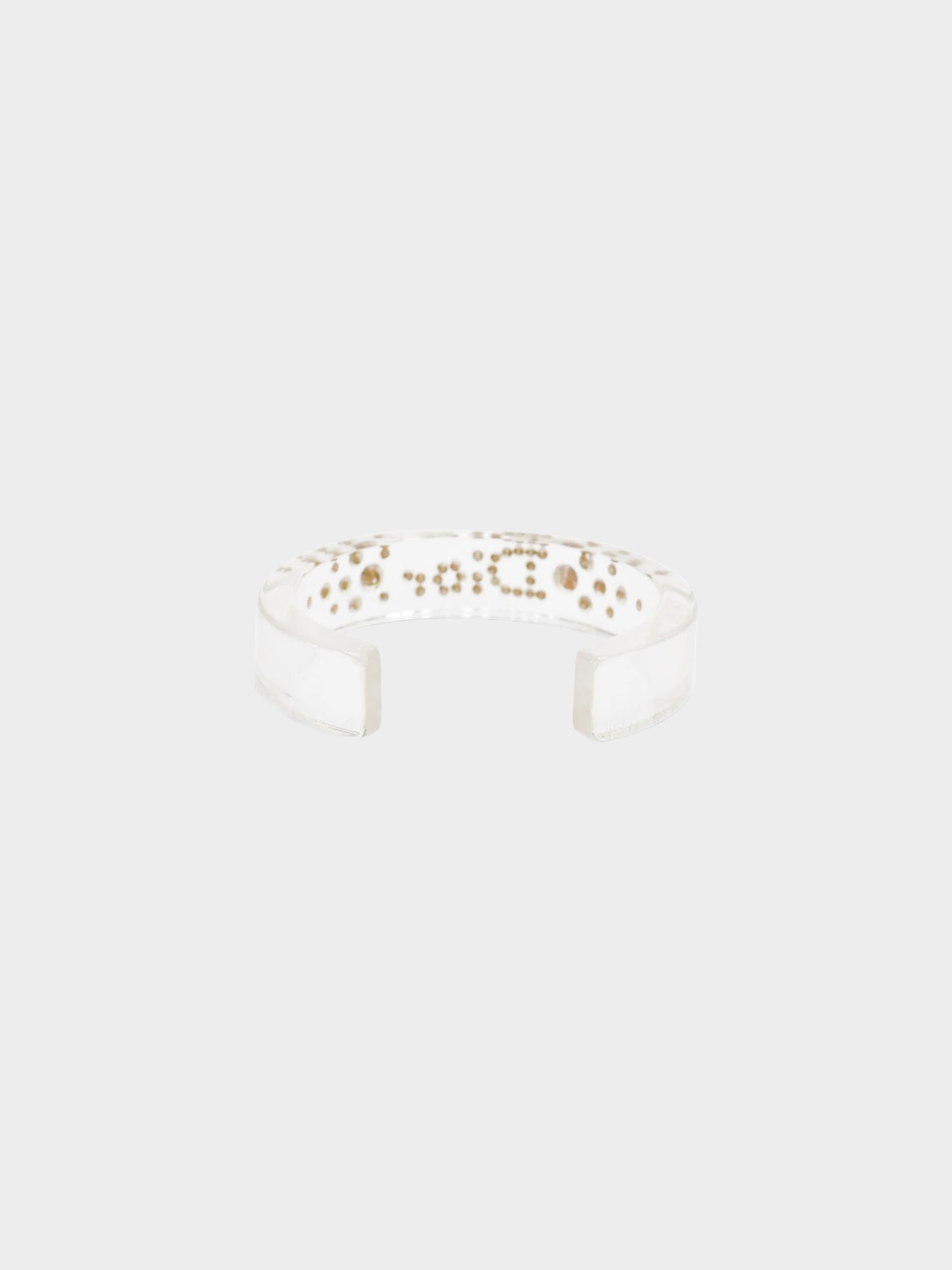 Christian Dior Spring 2000 Double Lucite Swarovski Cuffs