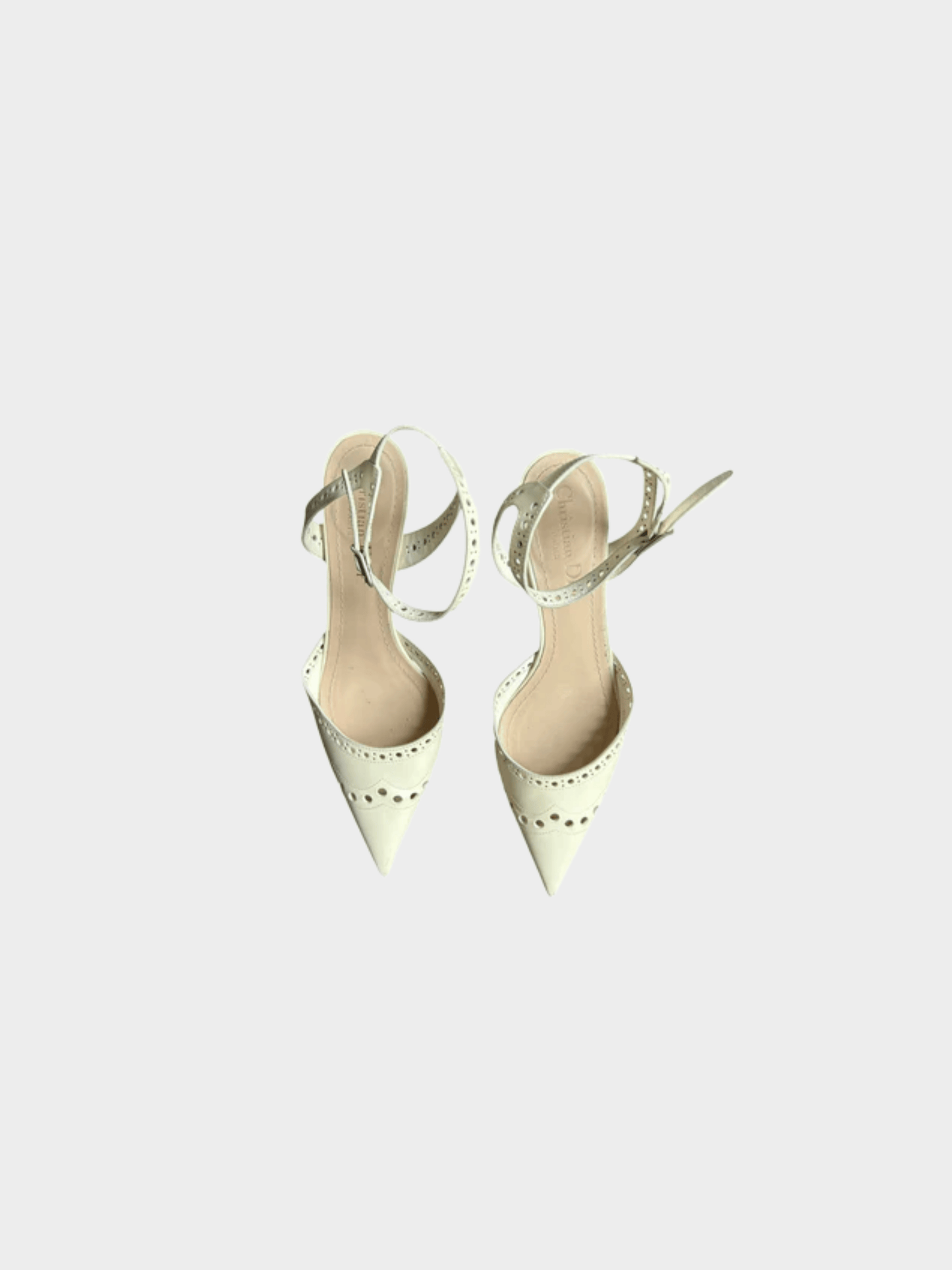 Christian Dior 2000s Ivory J'Adior Gang slingback heels