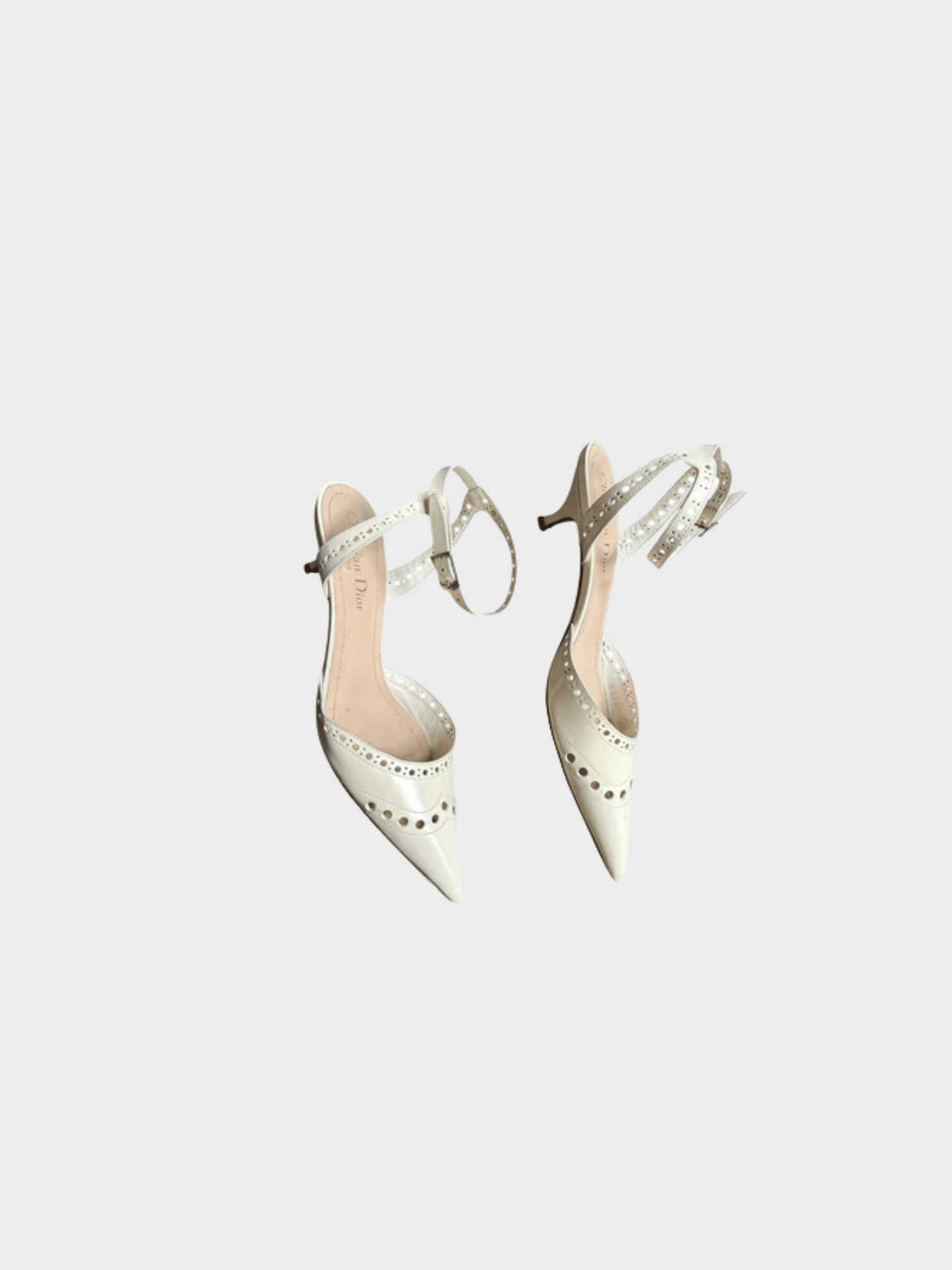 Christian Dior 2000s Ivory J'Adior Gang slingback heels