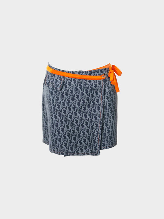 Christian Dior 2000s Flight Monogram Wrap Skirt