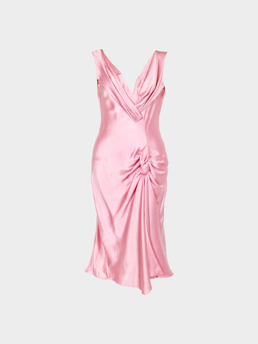 Christian Dior by John Galliano FW 2003 Pink Satin Cocktail Dress