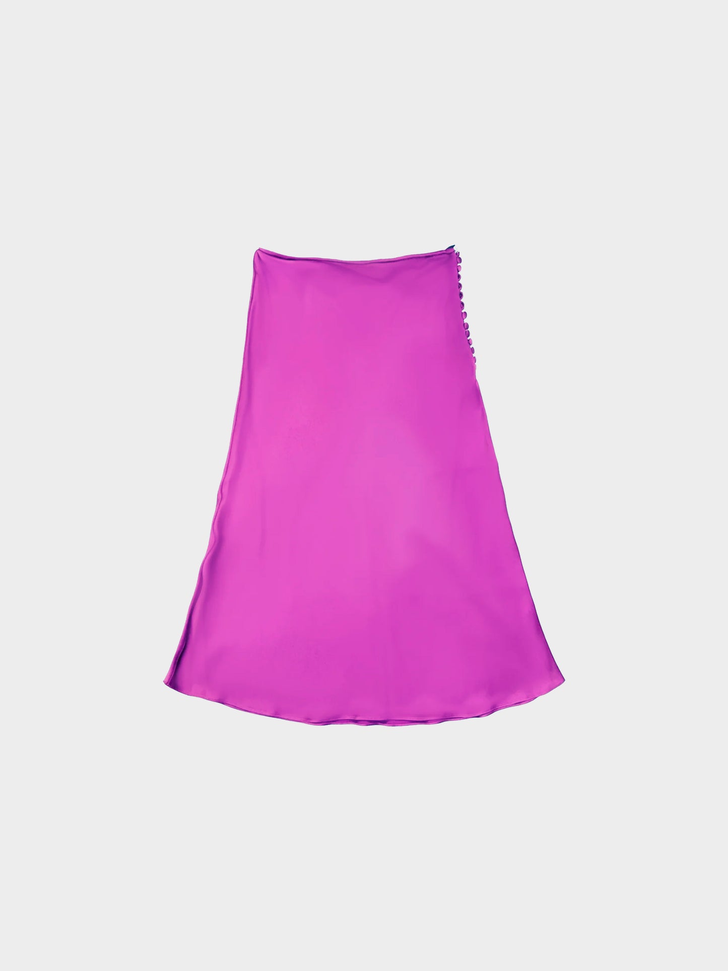 Christian Dior 2000s Pink Satin Button Down Skirt