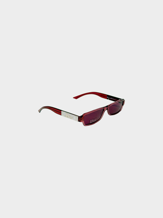 Christian Dior 2000s Red Sunstrass 2 Narrow Sunglasses
