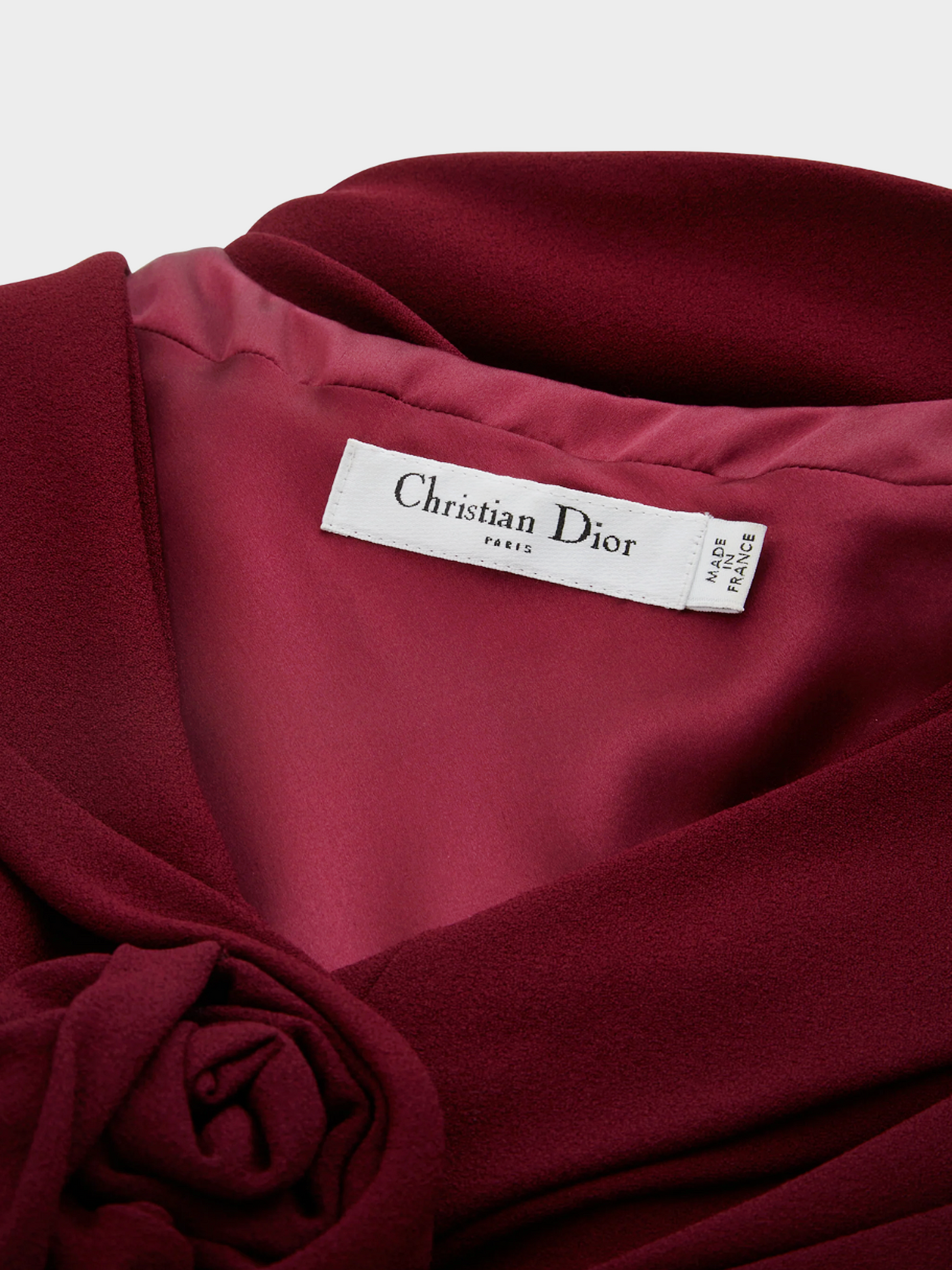 Christian Dior by John Galliano FW 2008 Burgundy Wool Evening Dress