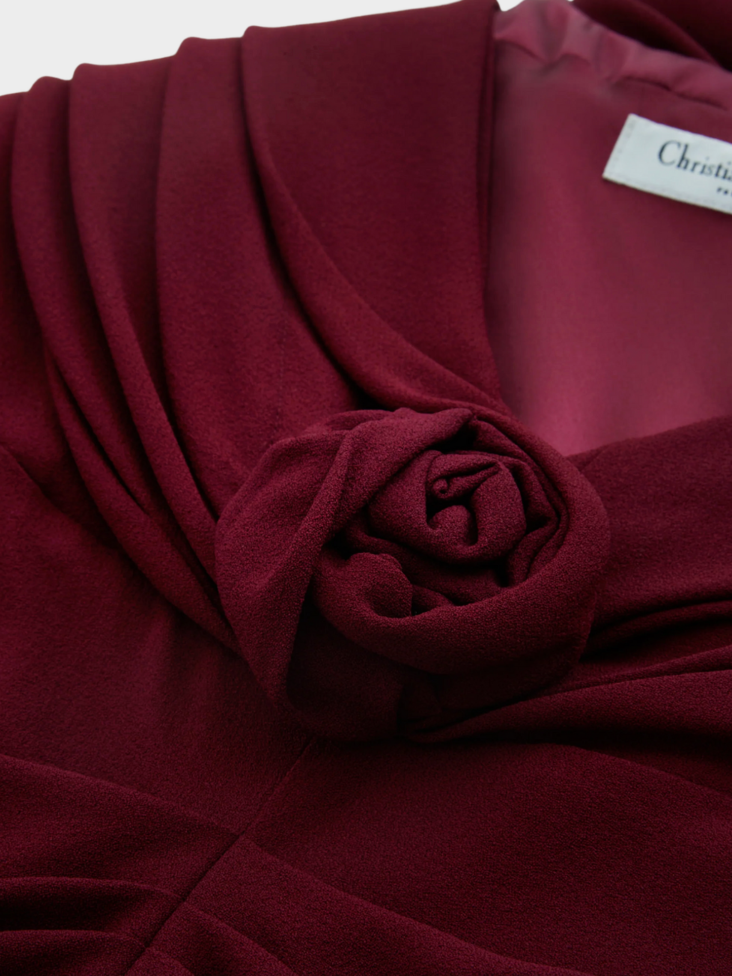 Christian Dior by John Galliano FW 2008 Burgundy Wool Evening Dress