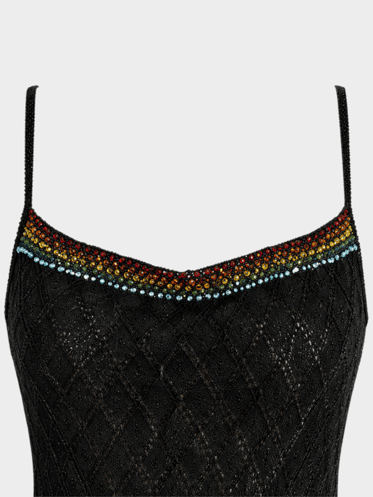 Christian Dior by John Galliano FW 2001 Black Lurex Bead Embroidered Midi Dress
