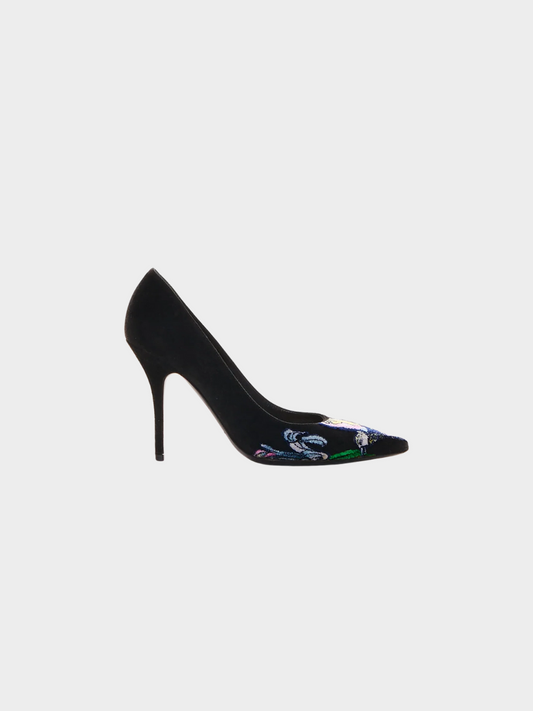 Christian Dior 2010s Declinaison Defile Suede Pumps