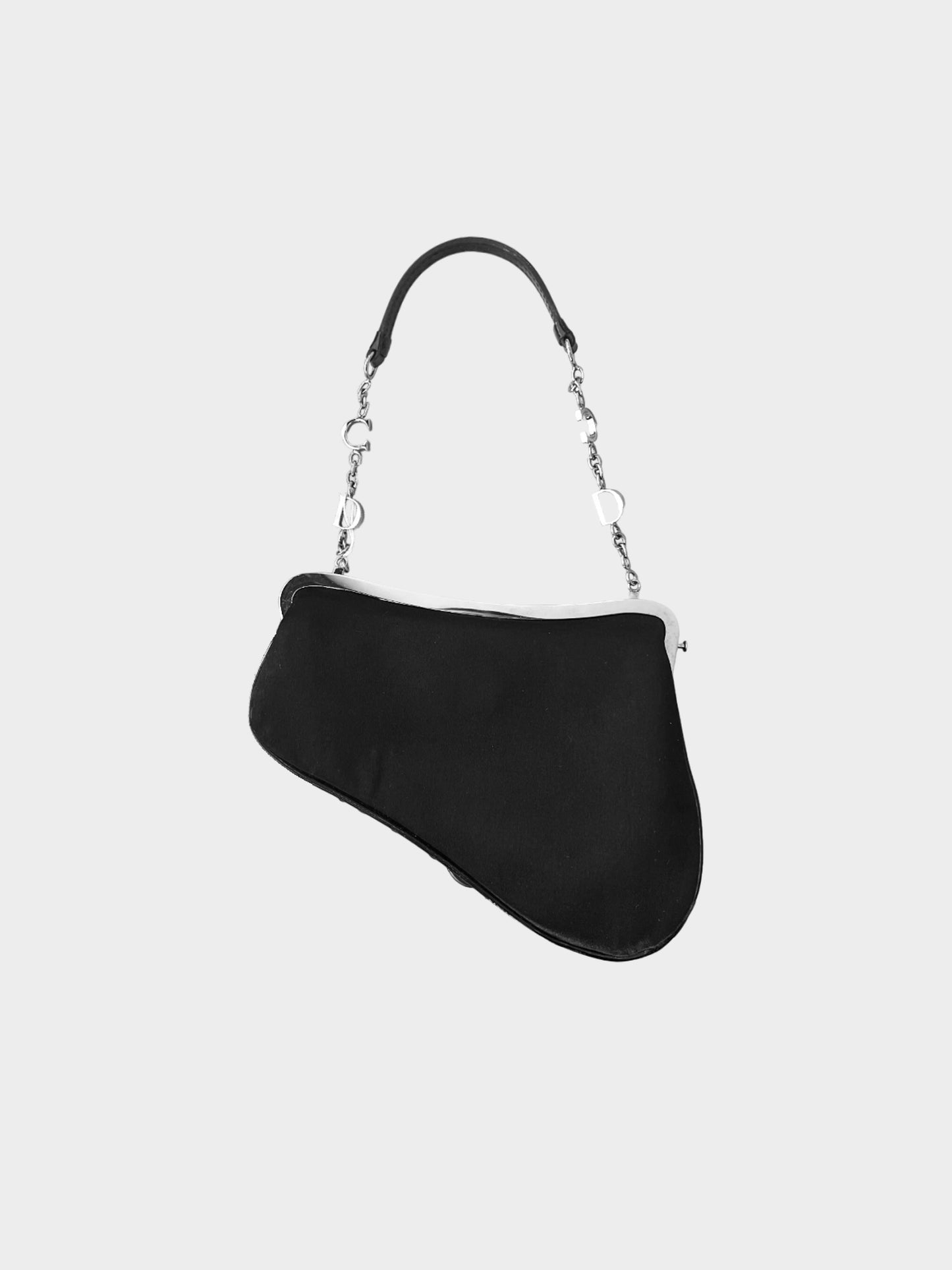 Christian Dior 2002 Limited Edition Black Embroidery Saddle