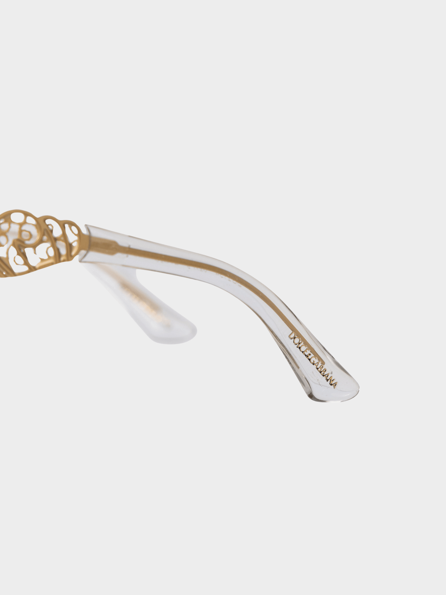 Dolce and Gabbana 2014 Filigrana Gold Floral Cat-Eye Sunglasses